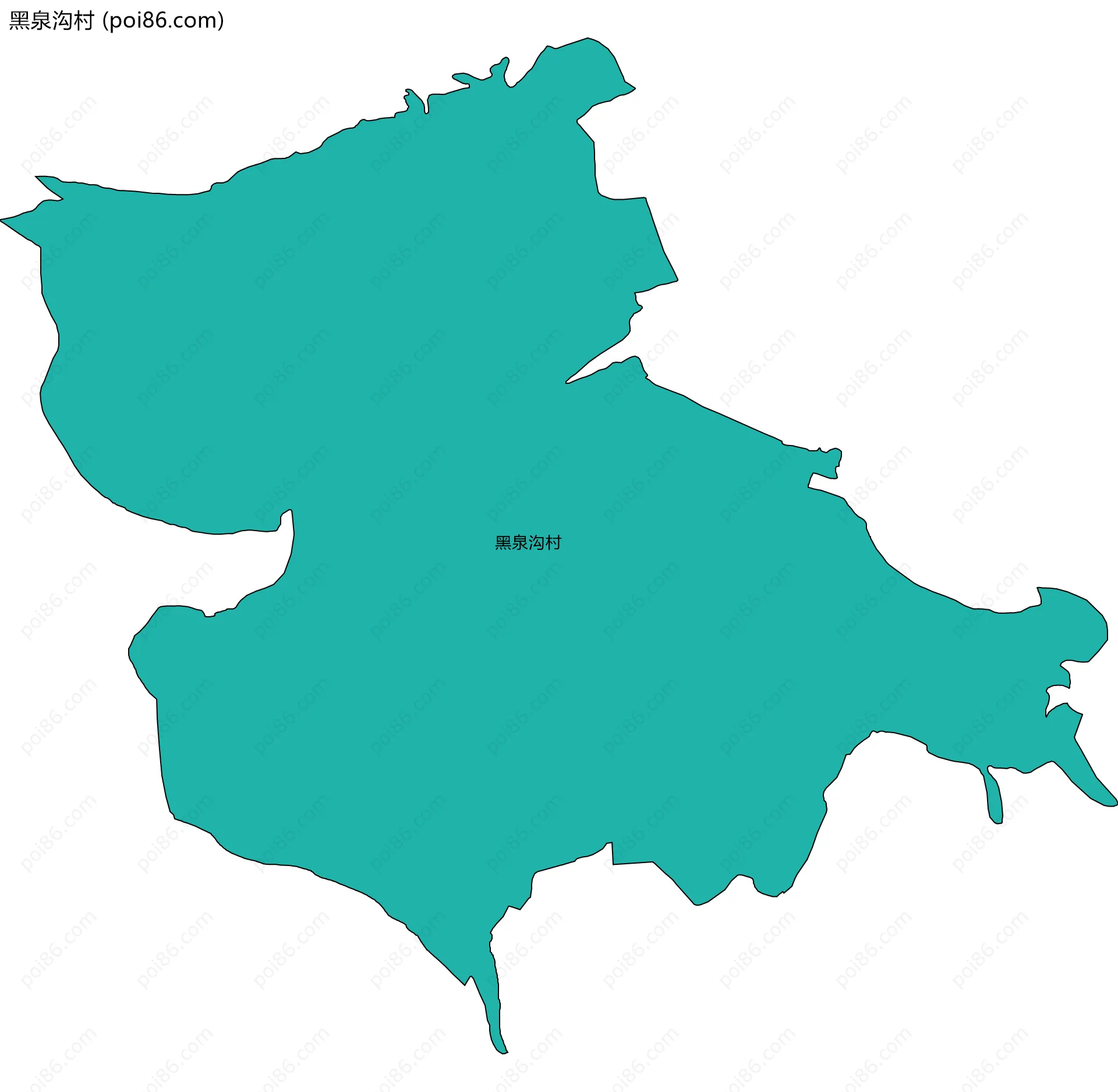 黑泉沟村边界地图