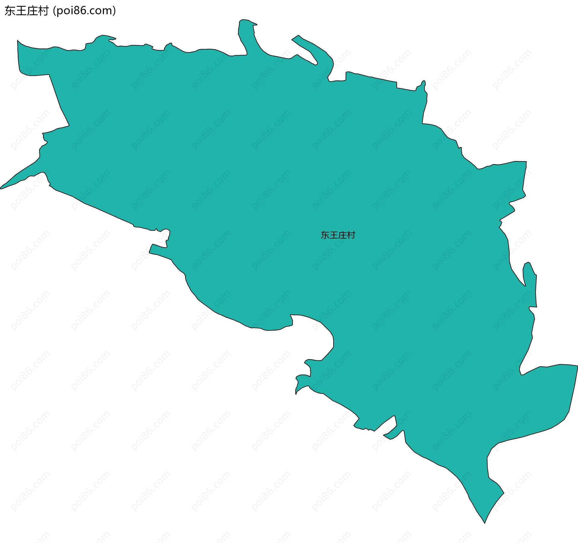 东王庄村边界地图