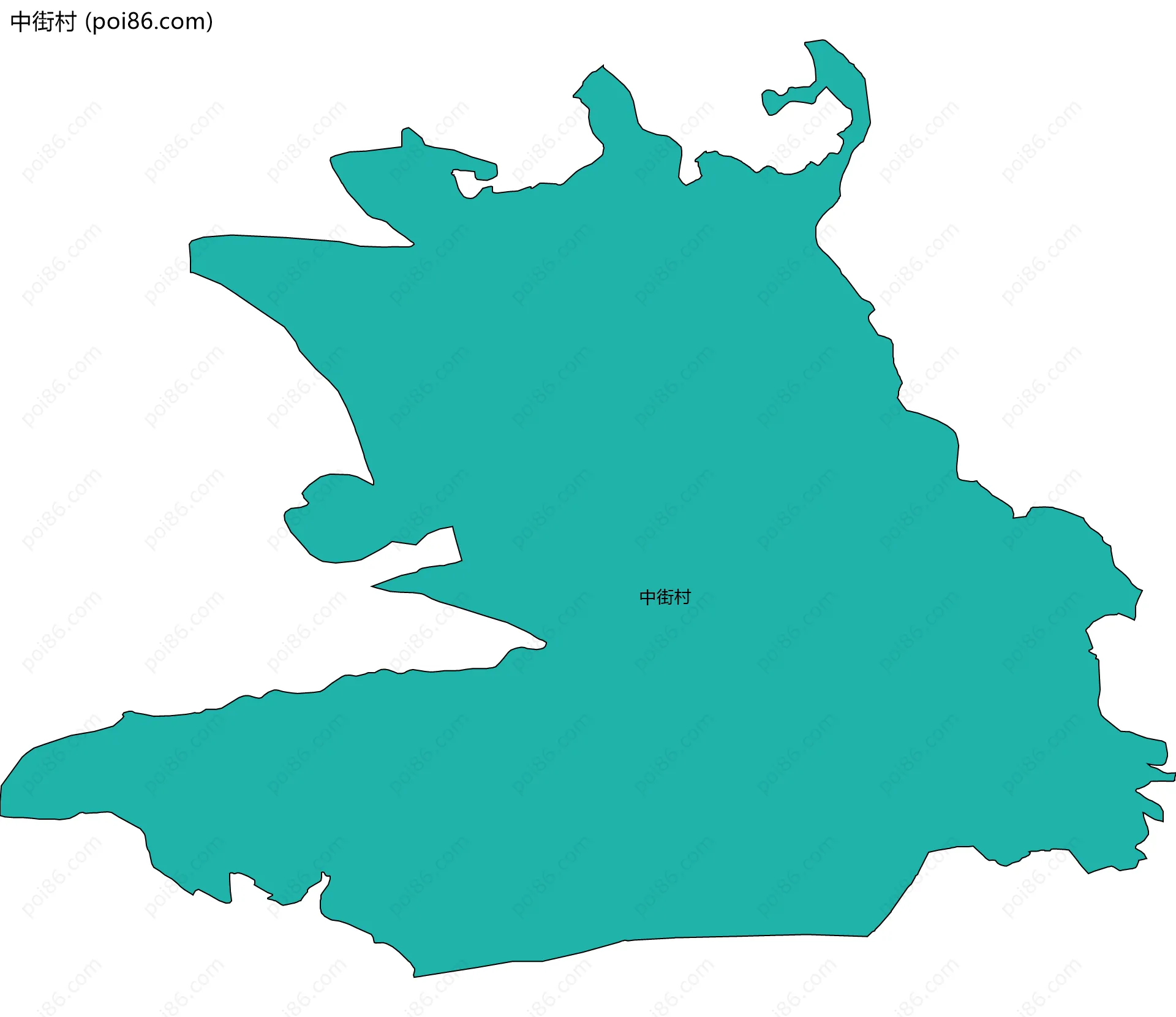 中街村边界地图