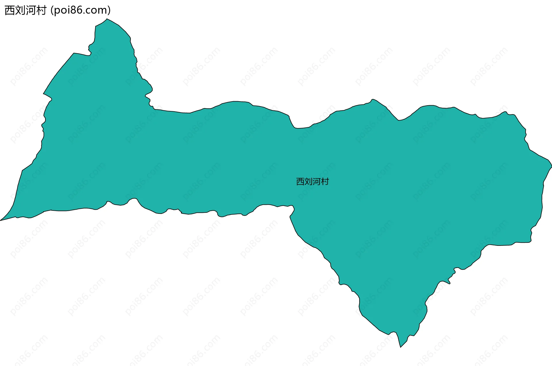 西刘河村边界地图