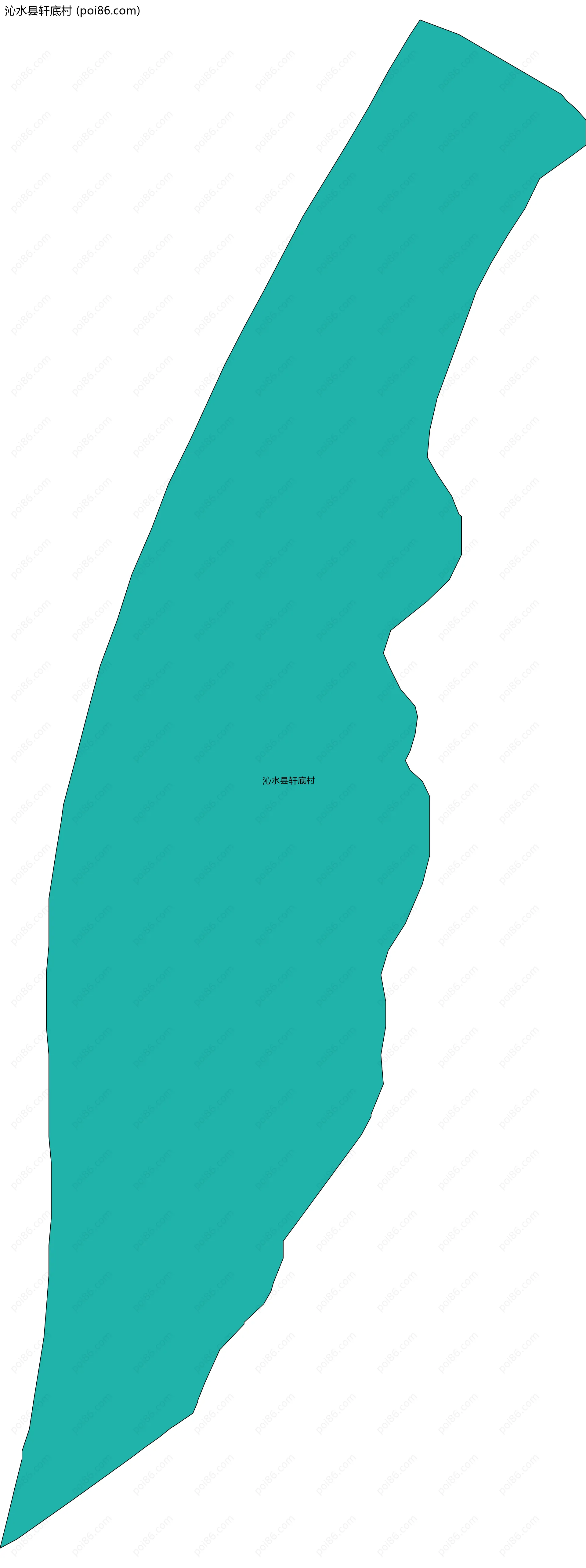 沁水县轩底村边界地图