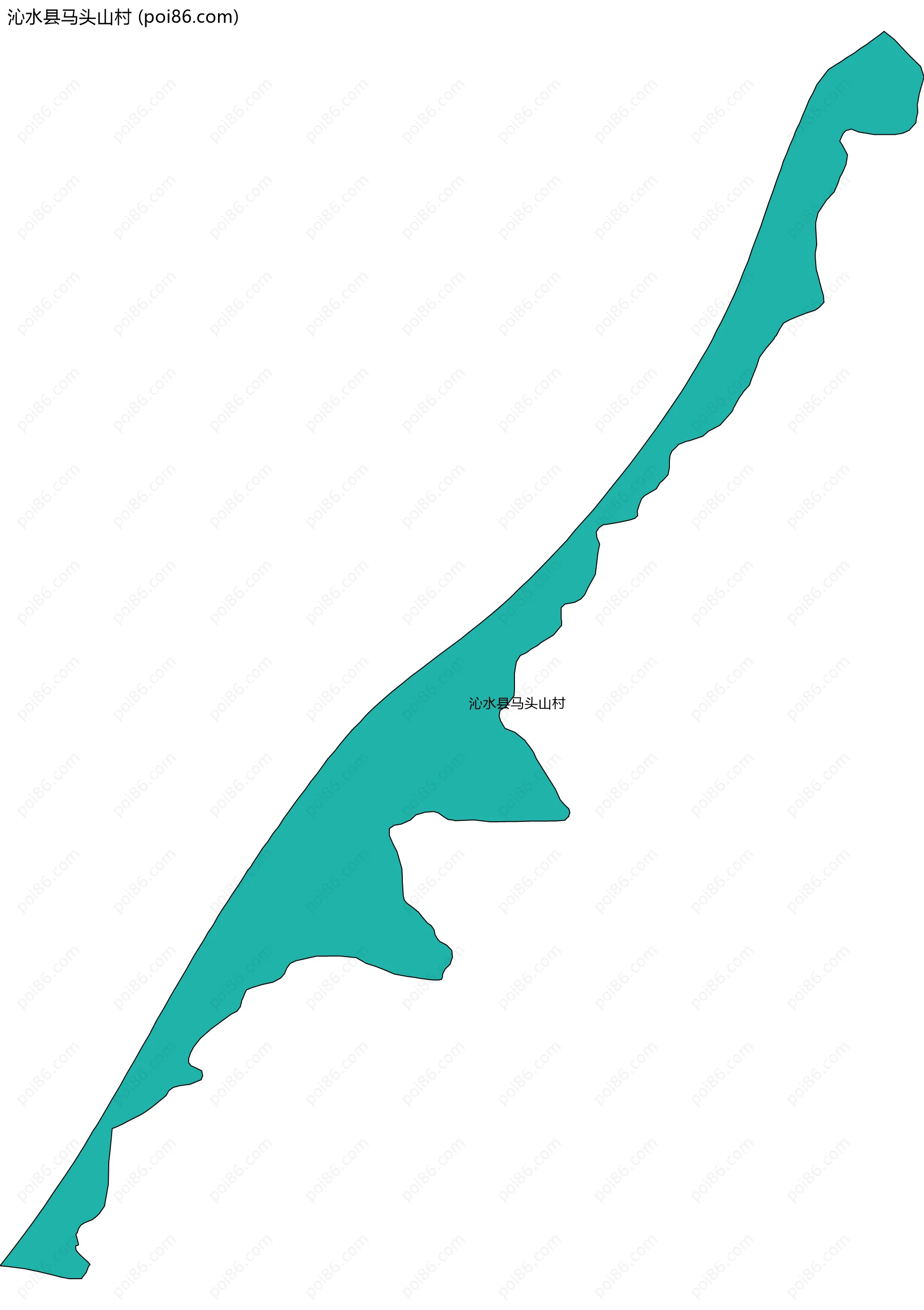 沁水县马头山村边界地图