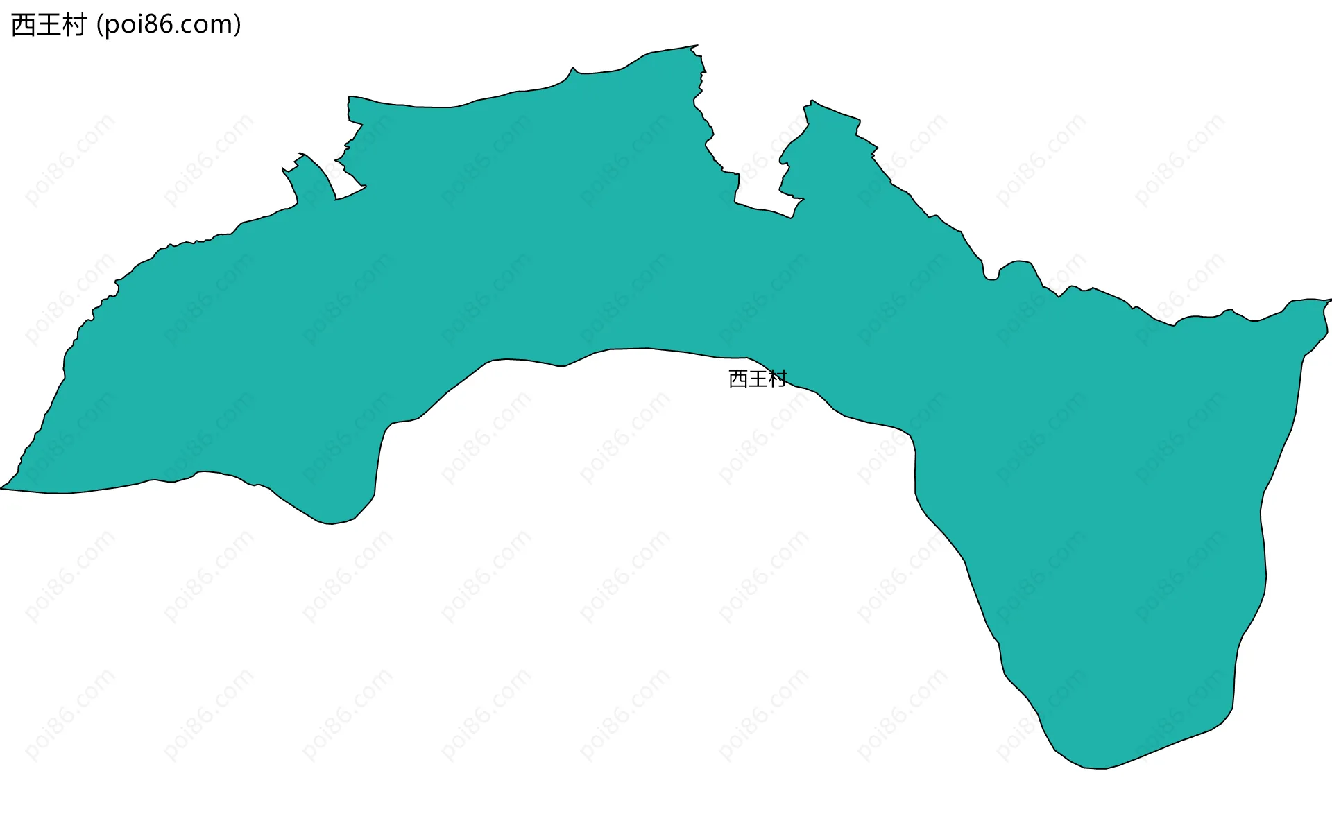 西王村边界地图