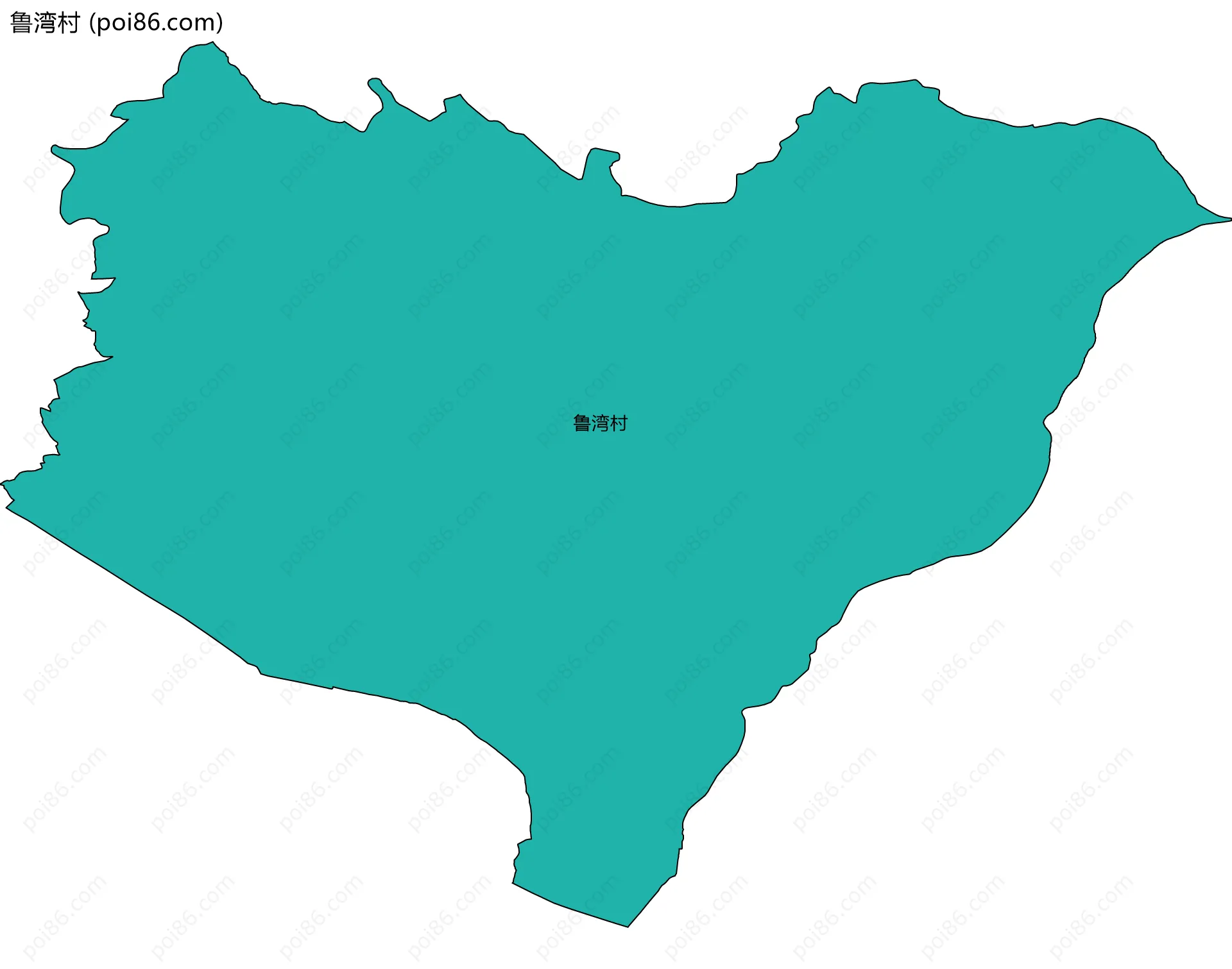 鲁湾村边界地图