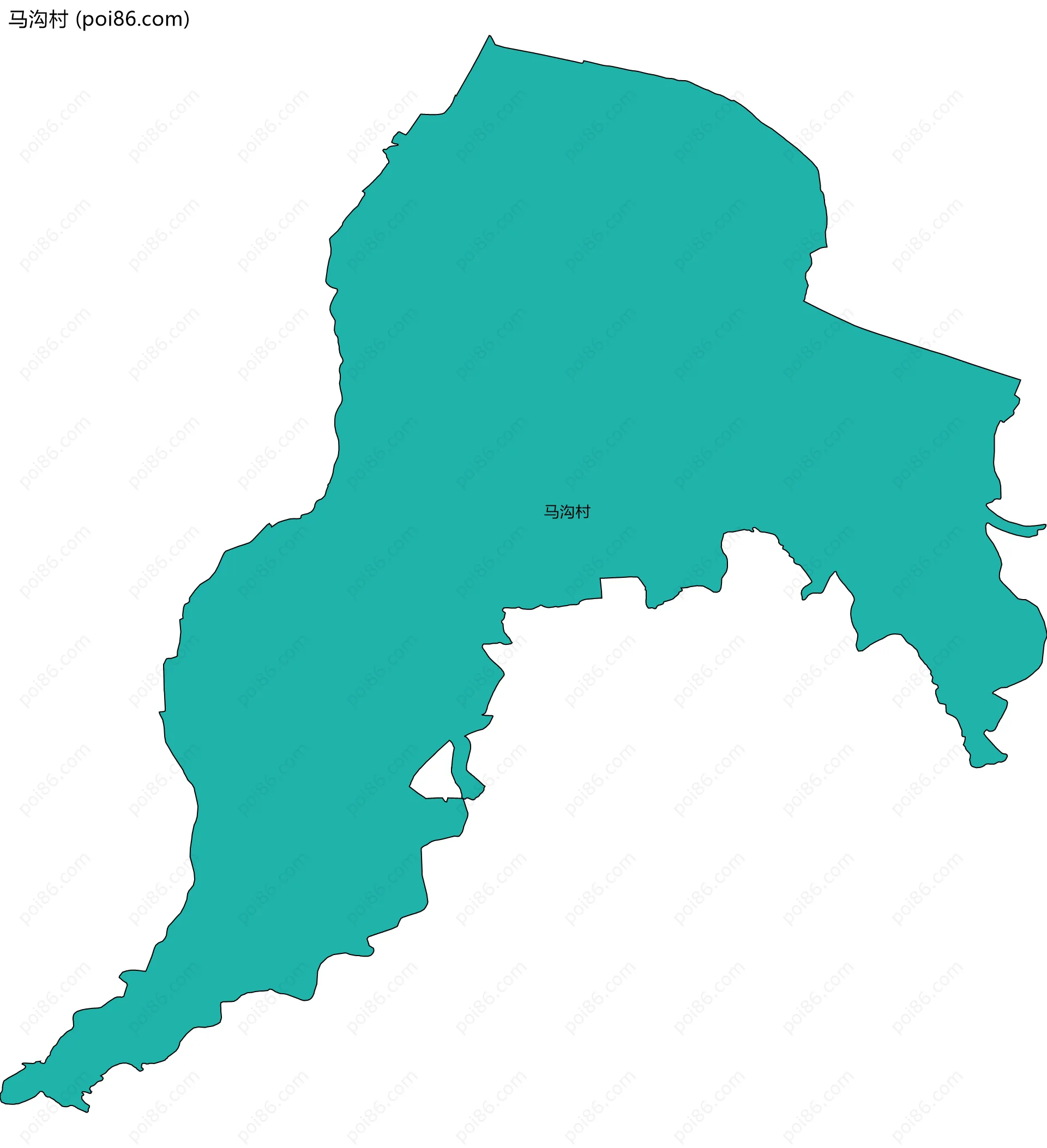 马沟村边界地图