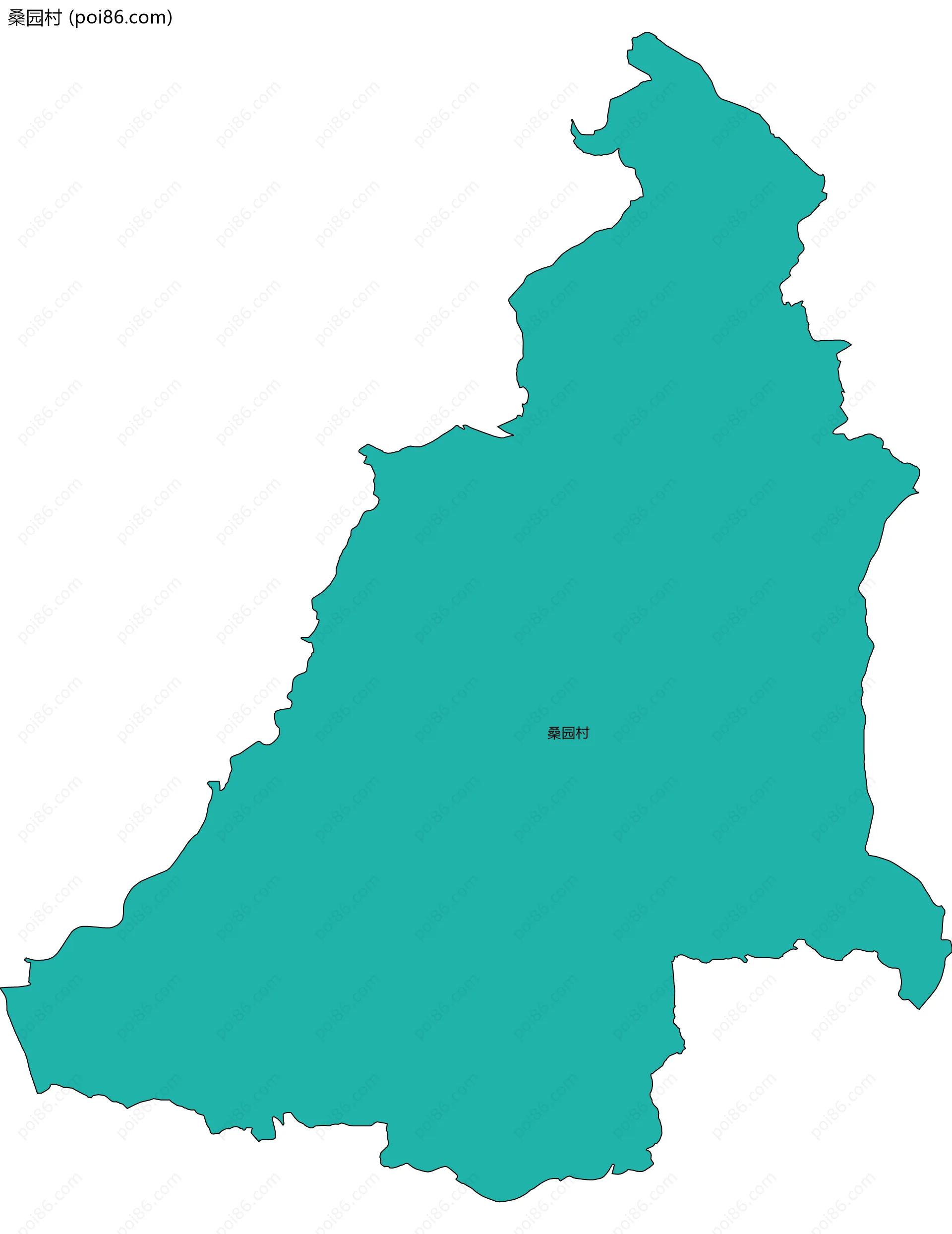 桑园村边界地图