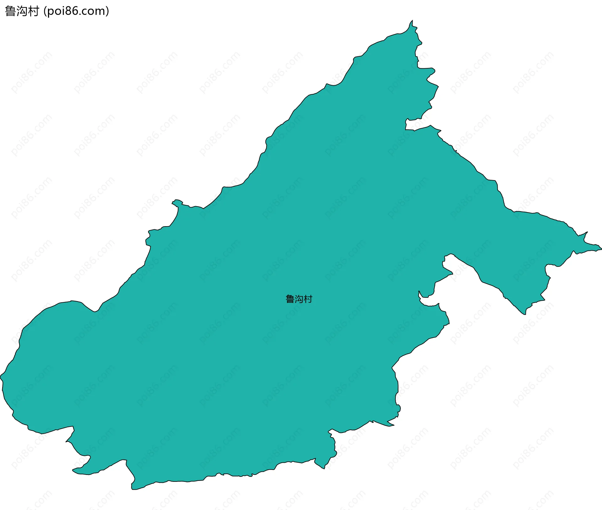 鲁沟村边界地图