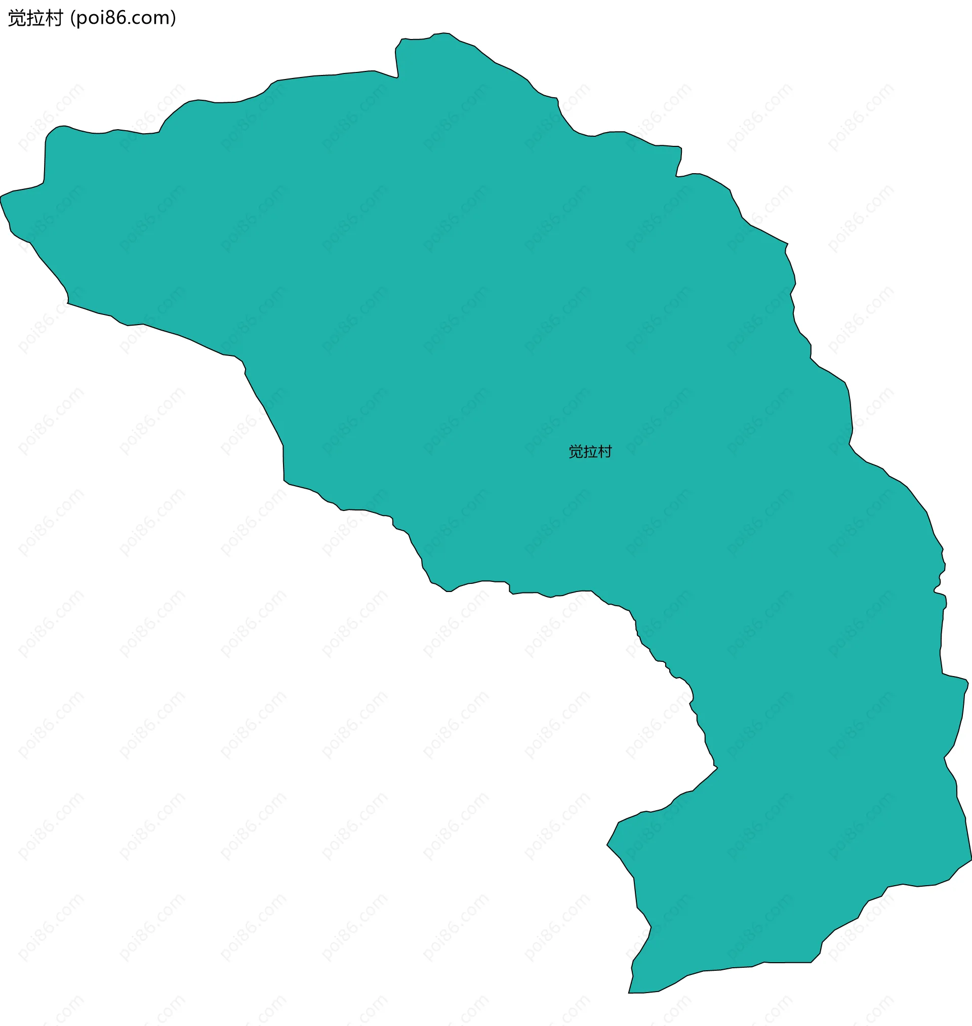 觉拉村边界地图