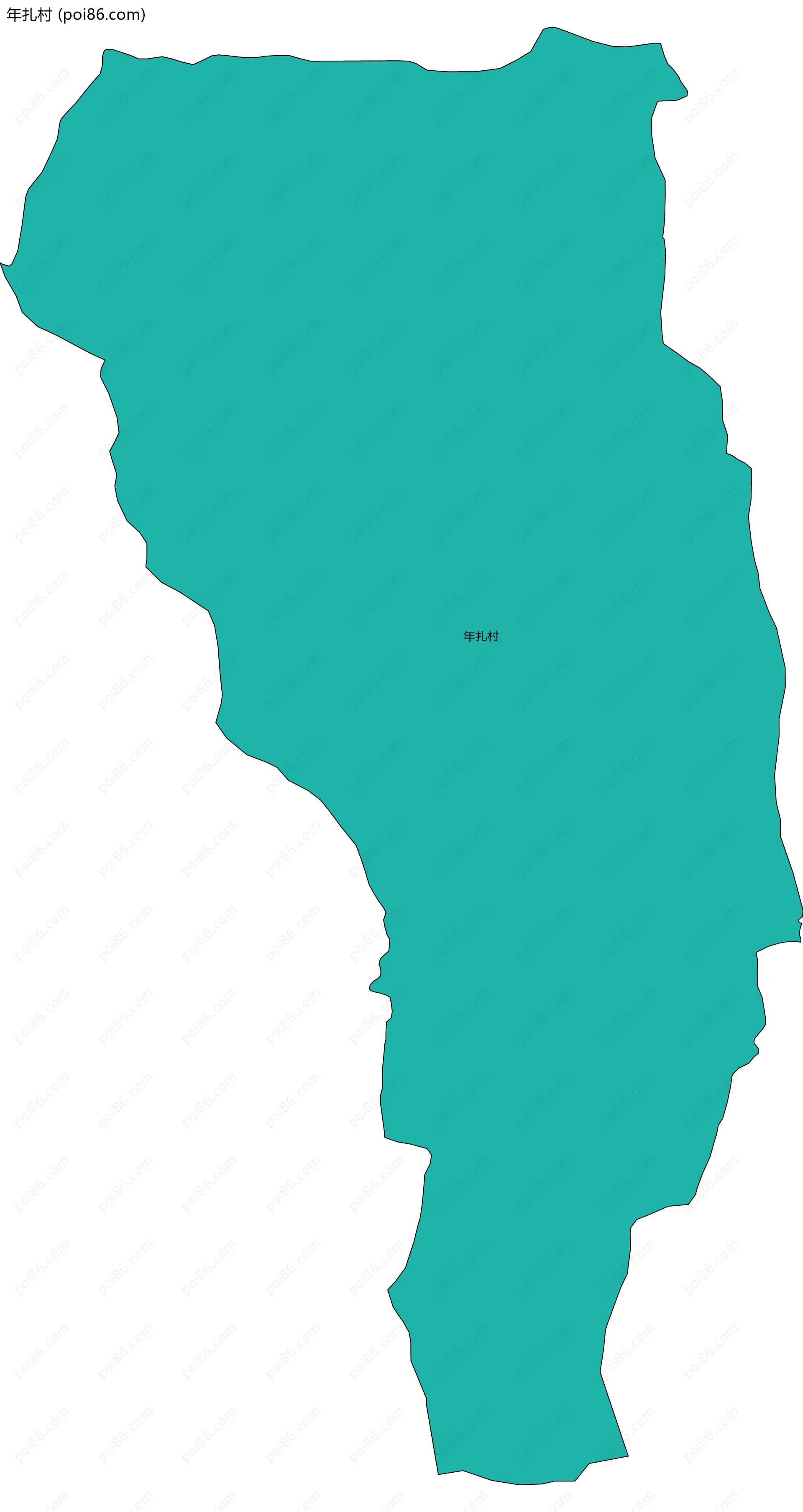 年扎村边界地图