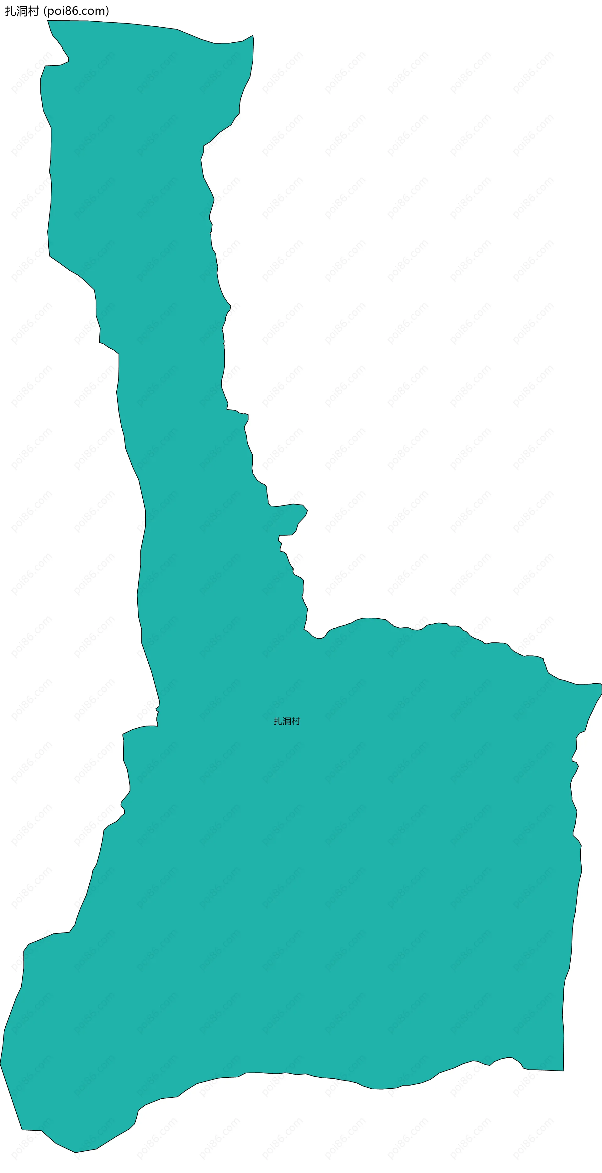 扎洞村边界地图