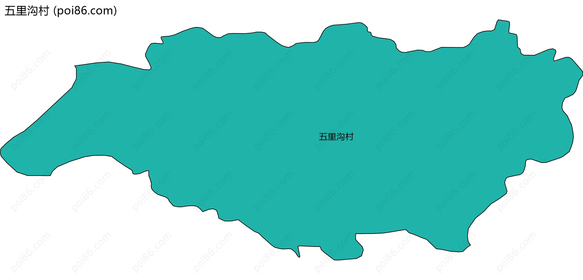 五里沟村边界地图
