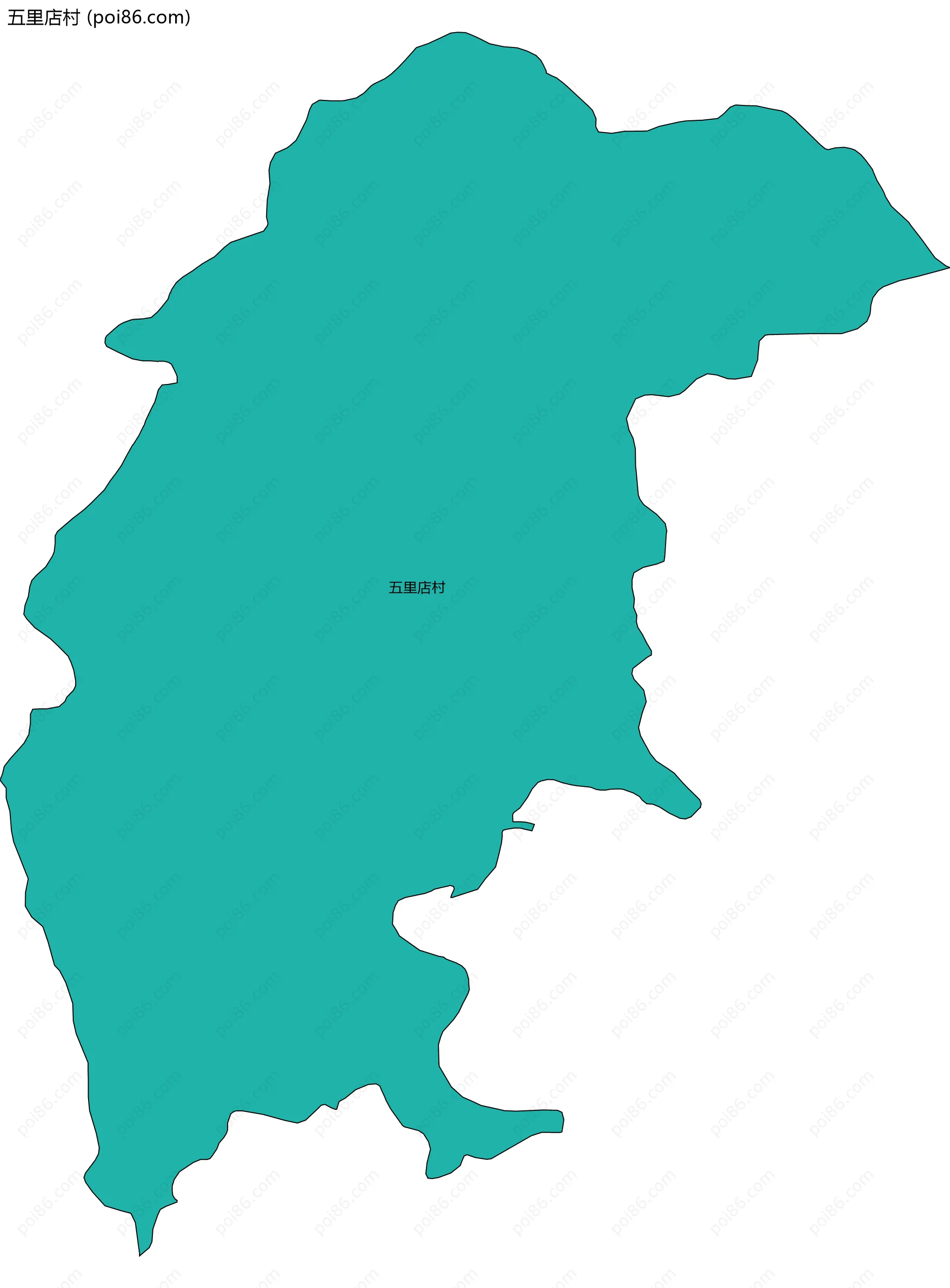 五里店村边界地图