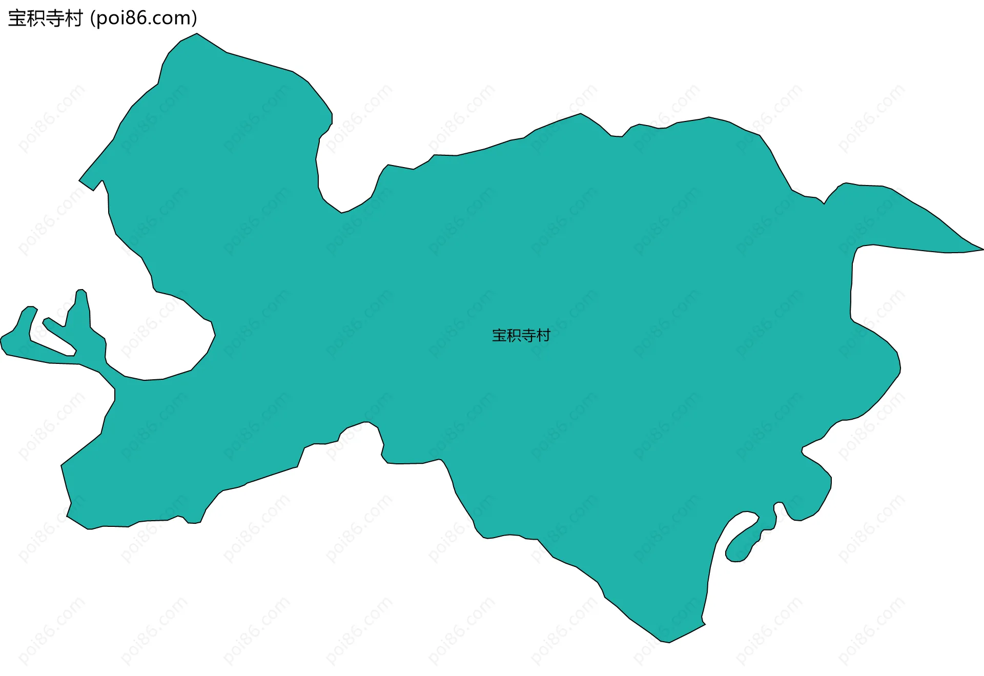 宝积寺村边界地图