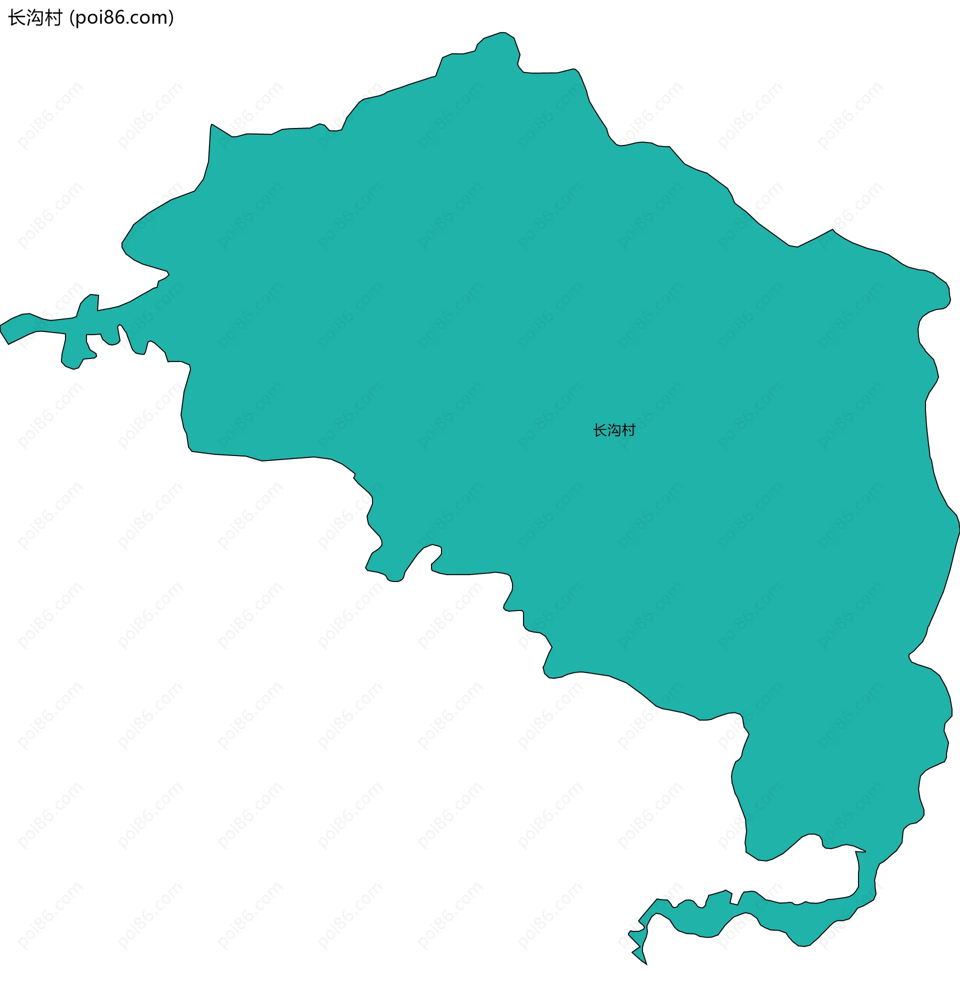 长沟村边界地图