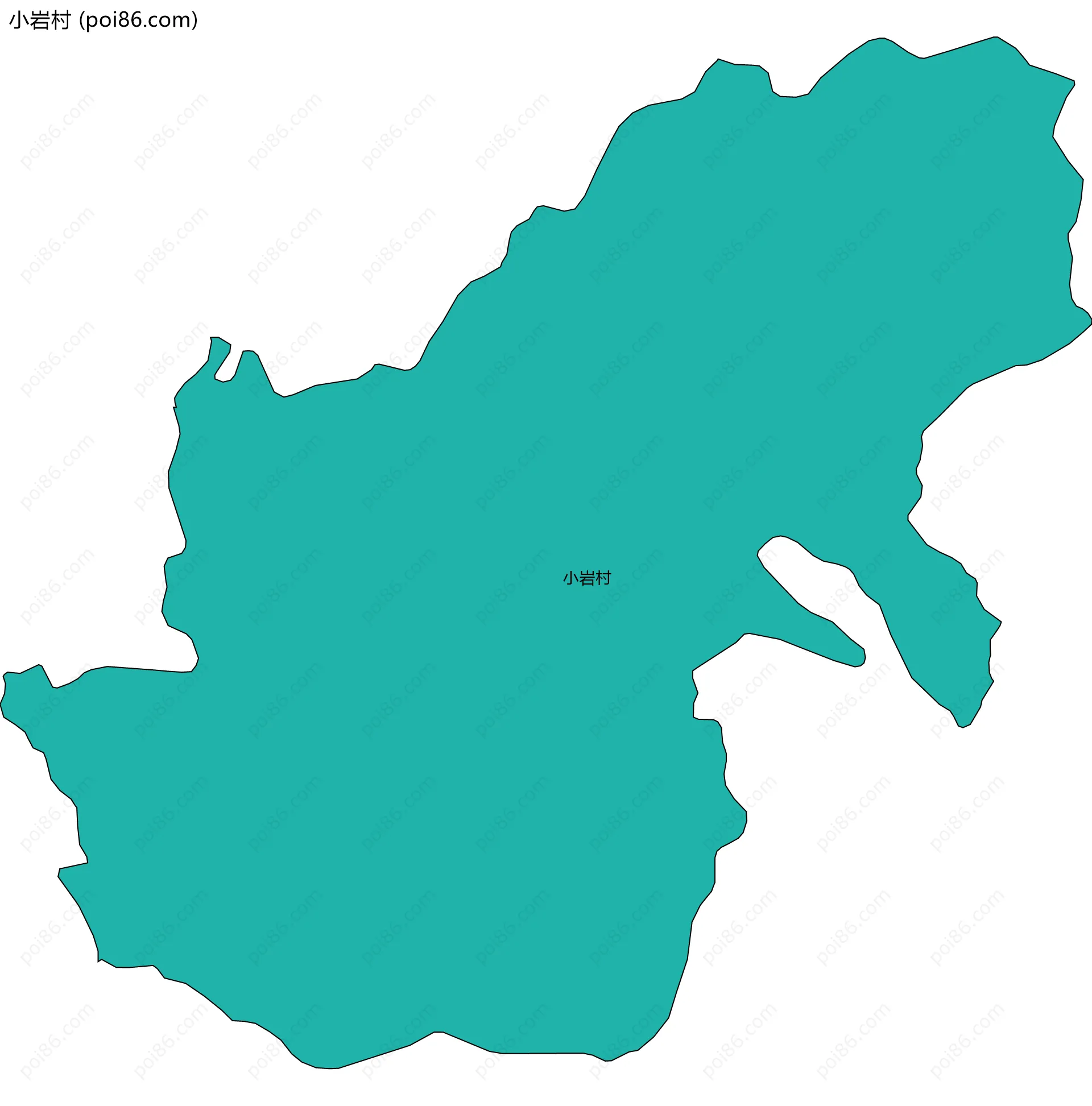 小岩村边界地图