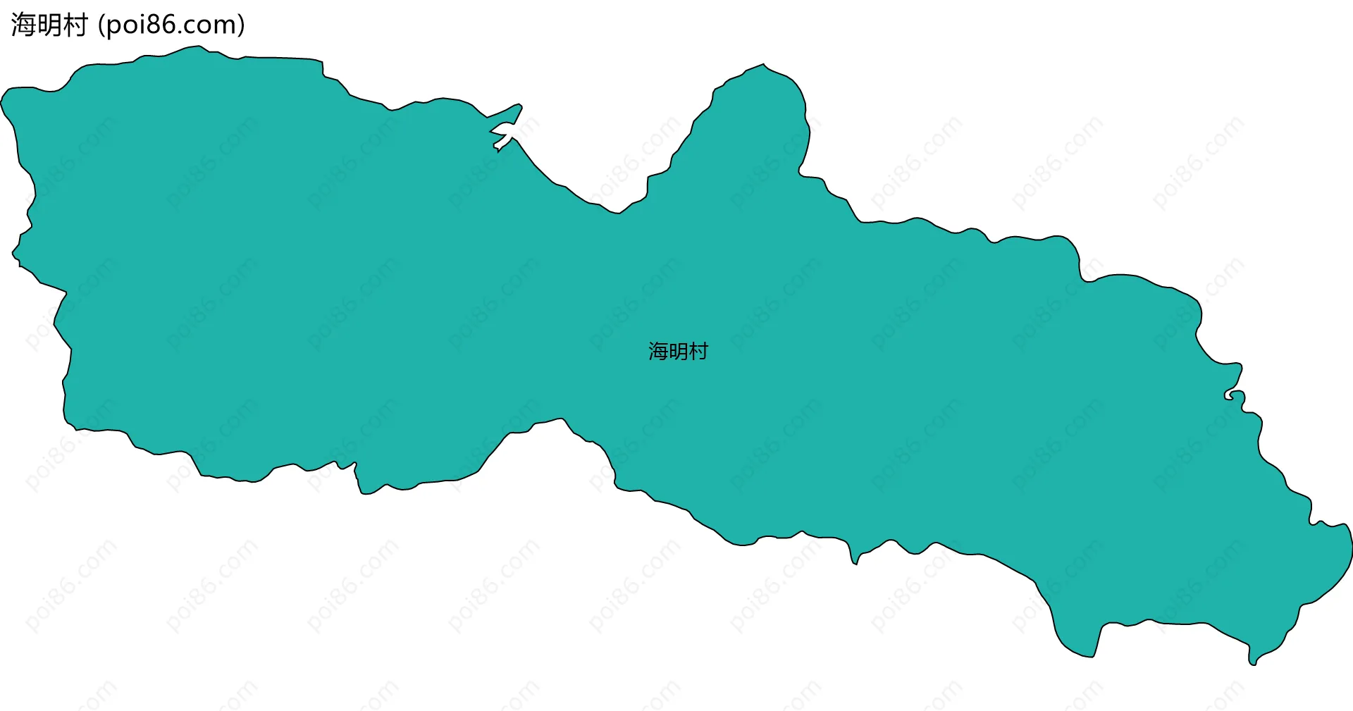 海明村边界地图