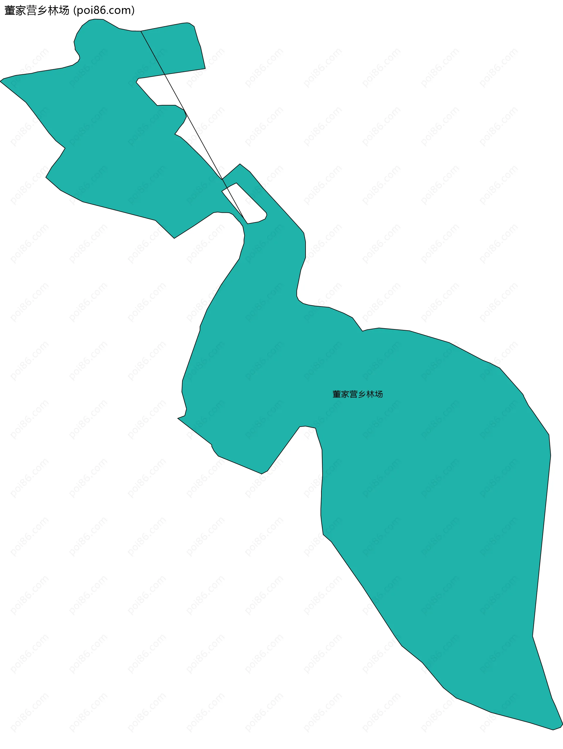 董家营乡林场边界地图