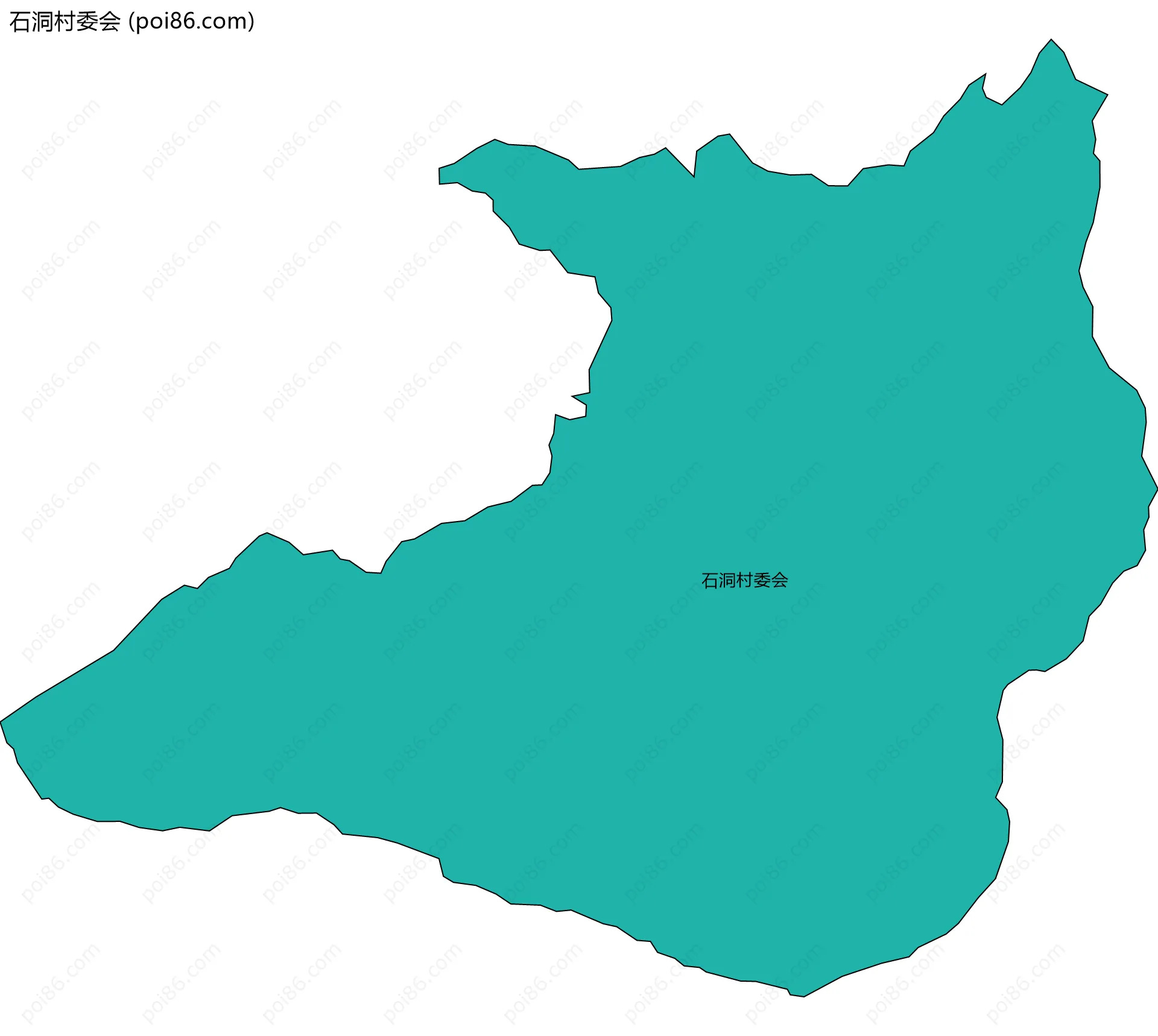 石洞村委会边界地图