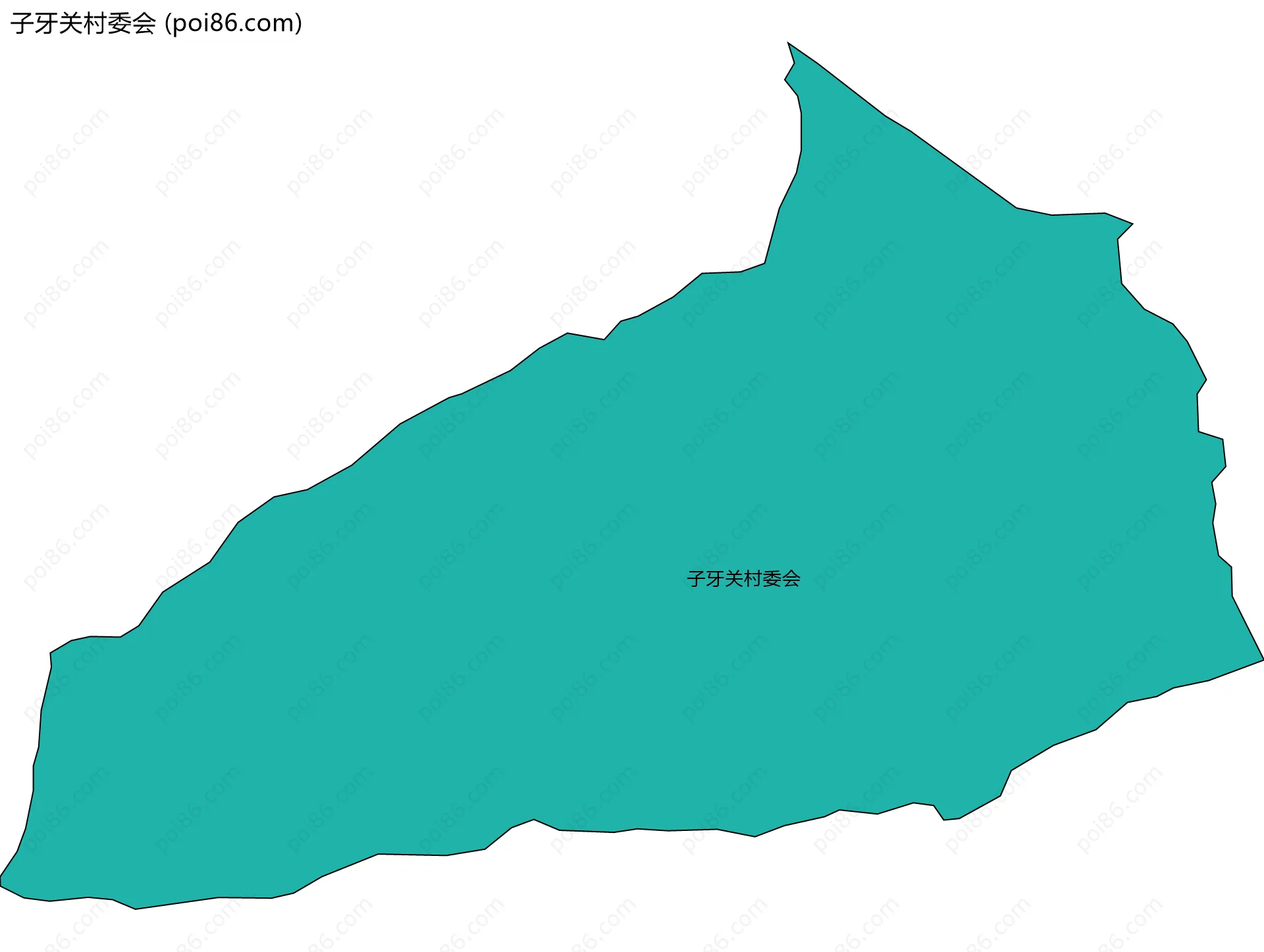 子牙关村委会边界地图