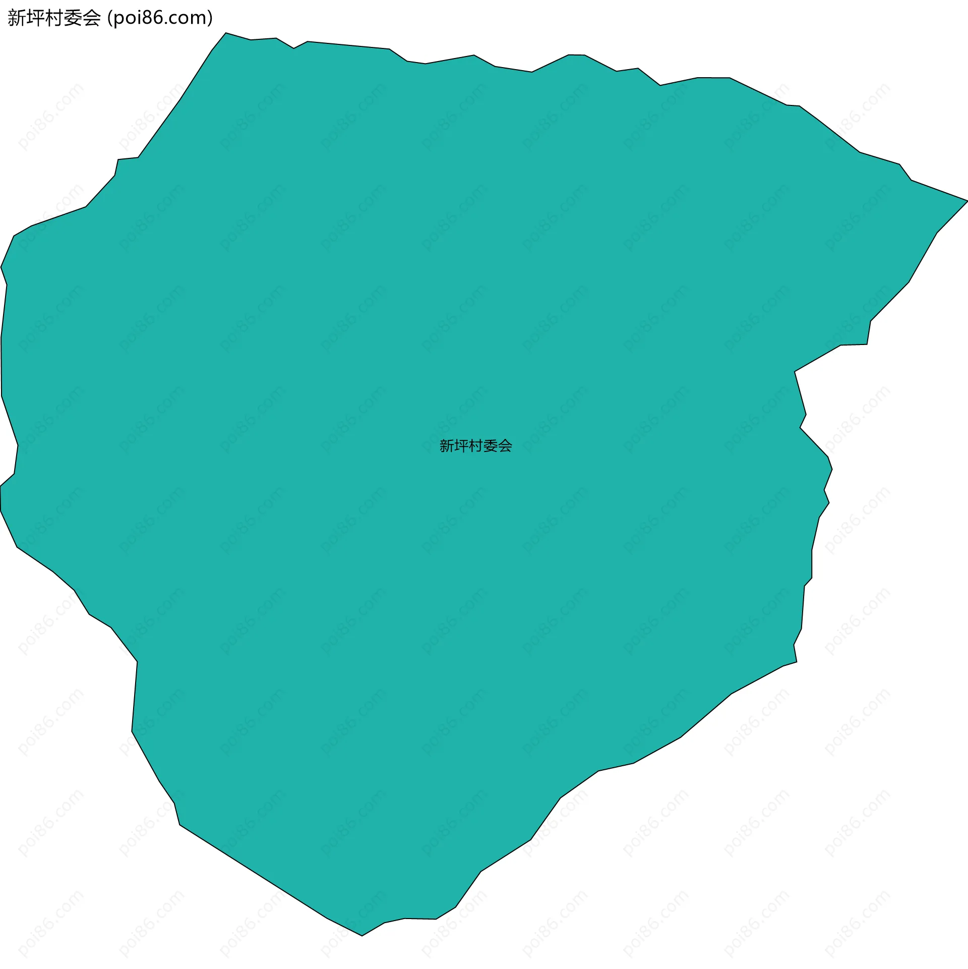 新坪村委会边界地图