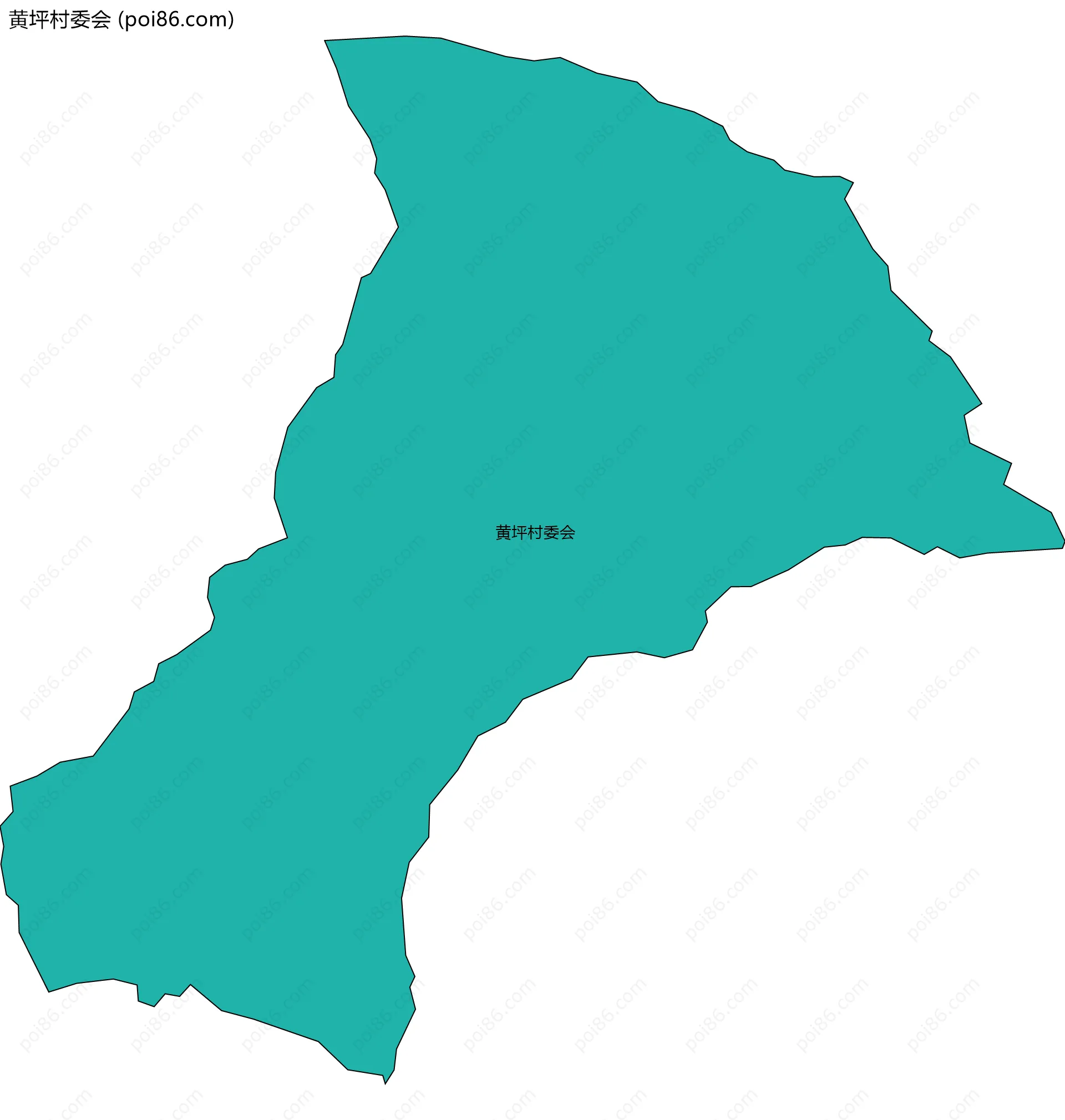 黄坪村委会边界地图