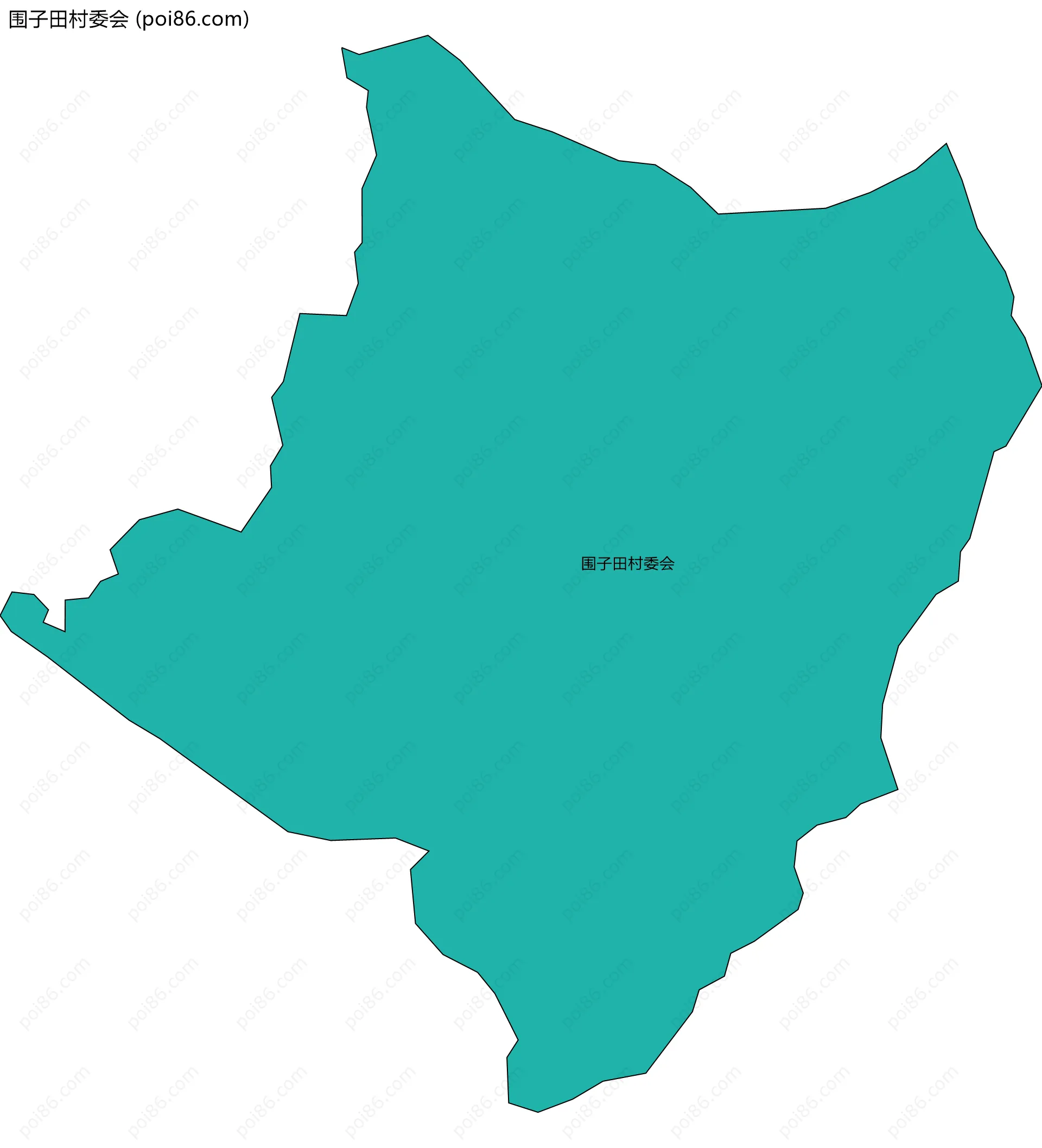 围子田村委会边界地图