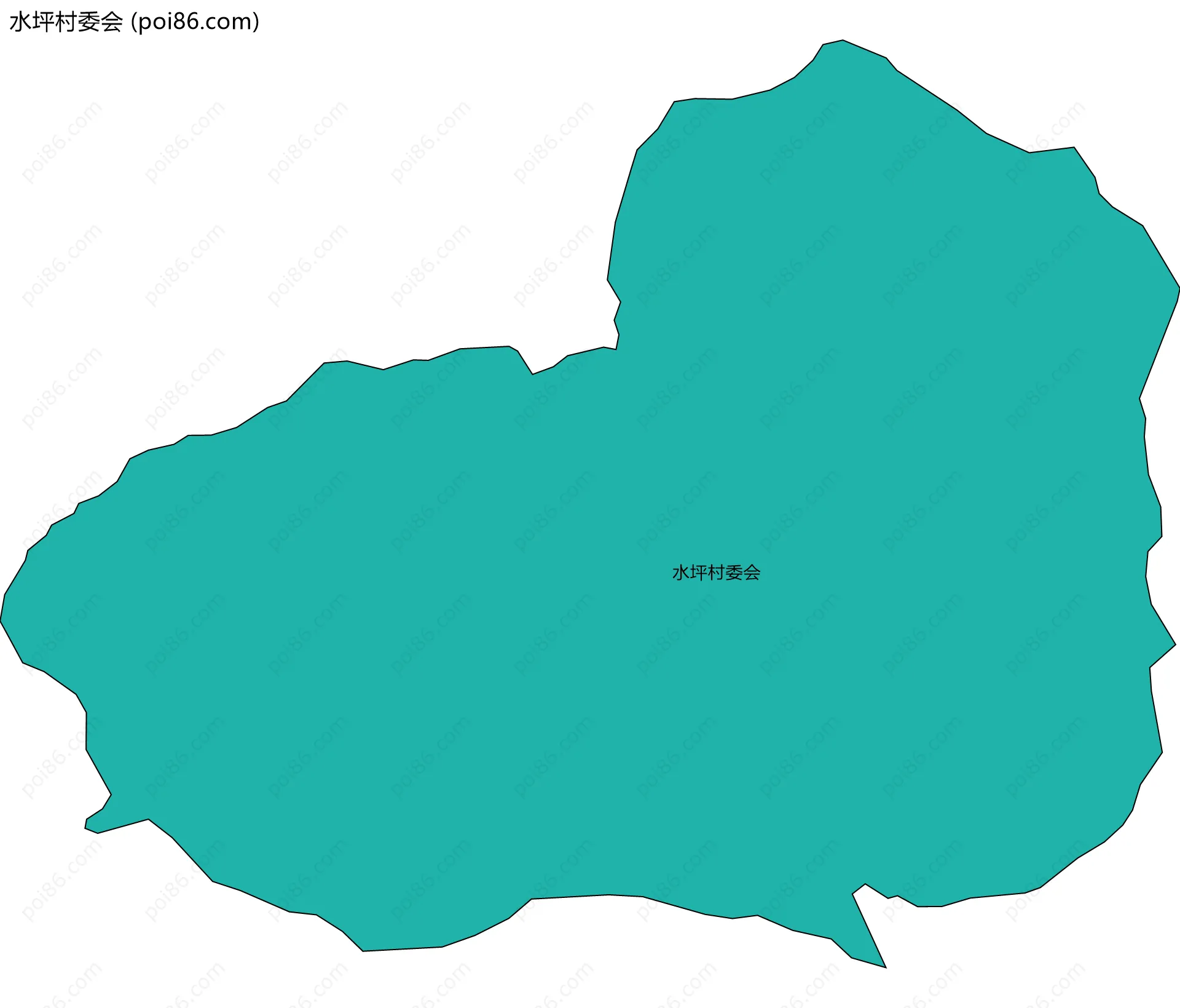 水坪村委会边界地图