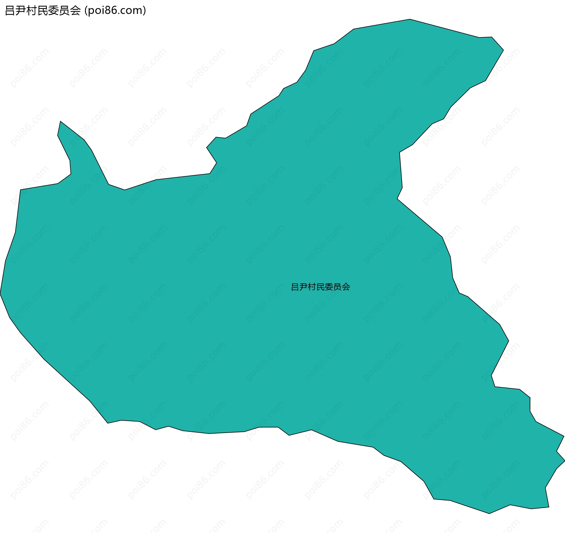 吕尹村民委员会边界地图