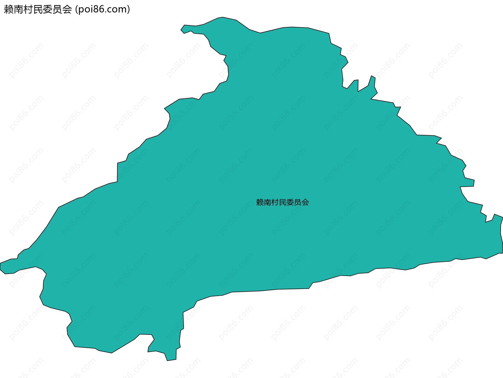 赖南村民委员会边界地图