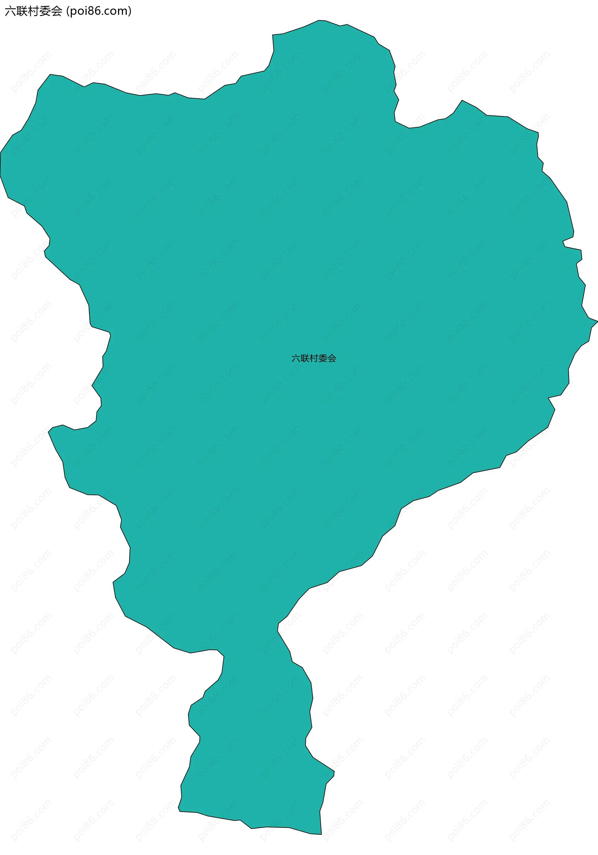 六联村委会边界地图