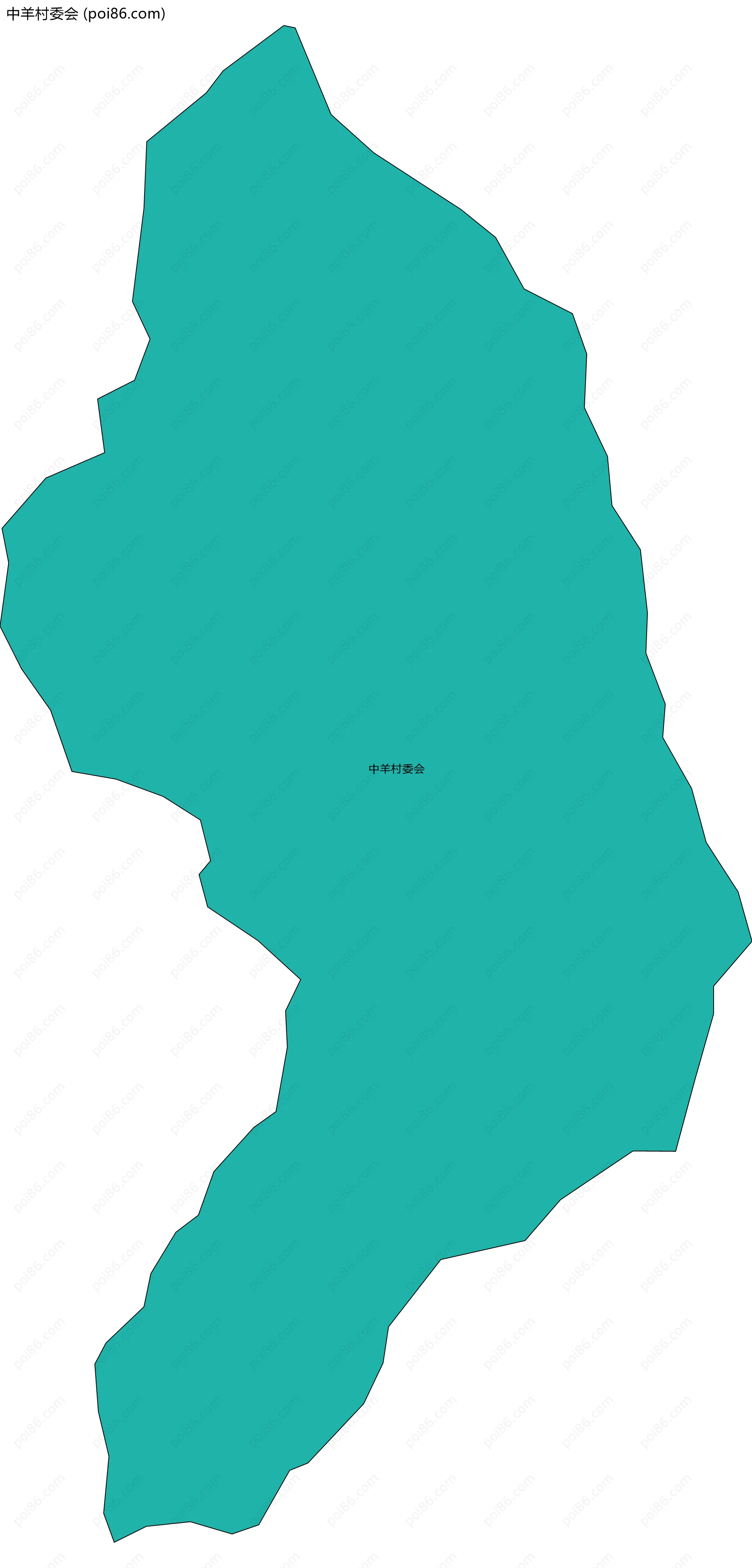 中羊村委会边界地图