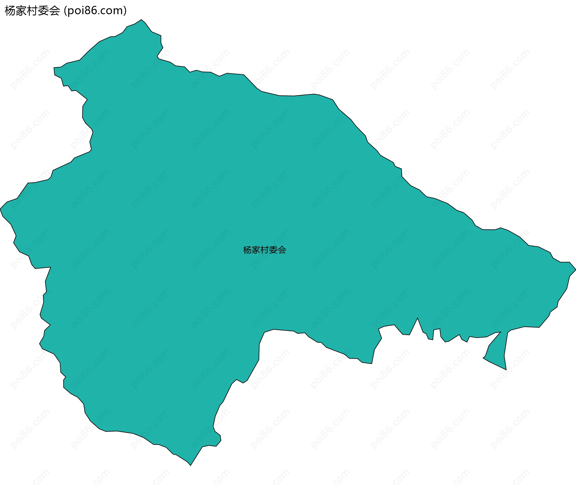 杨家村委会边界地图