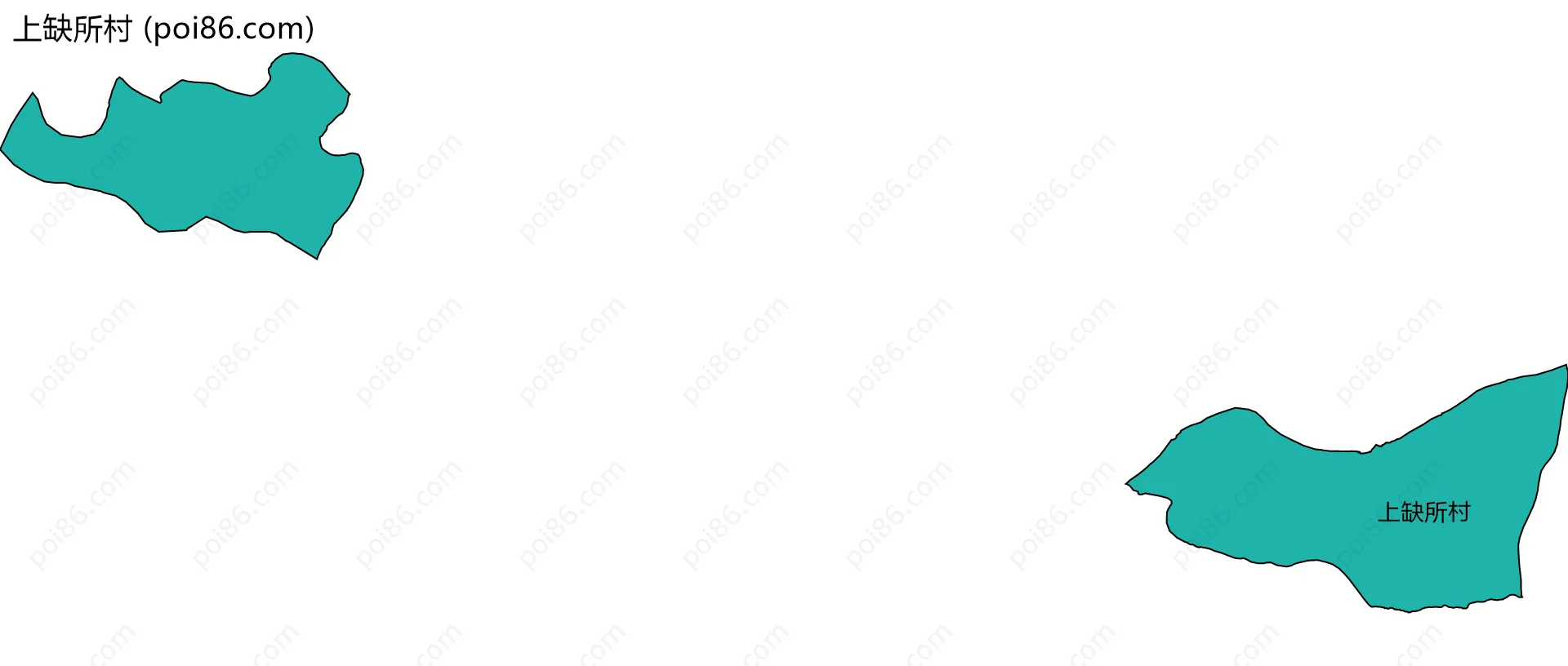 上缺所村边界地图