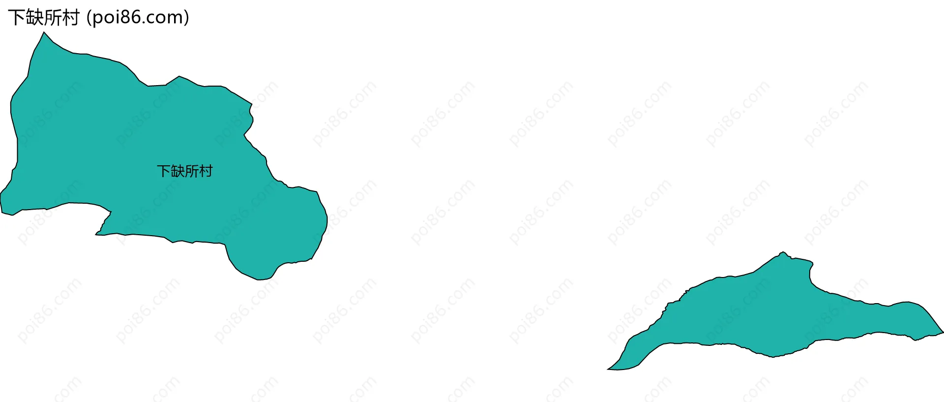 下缺所村边界地图