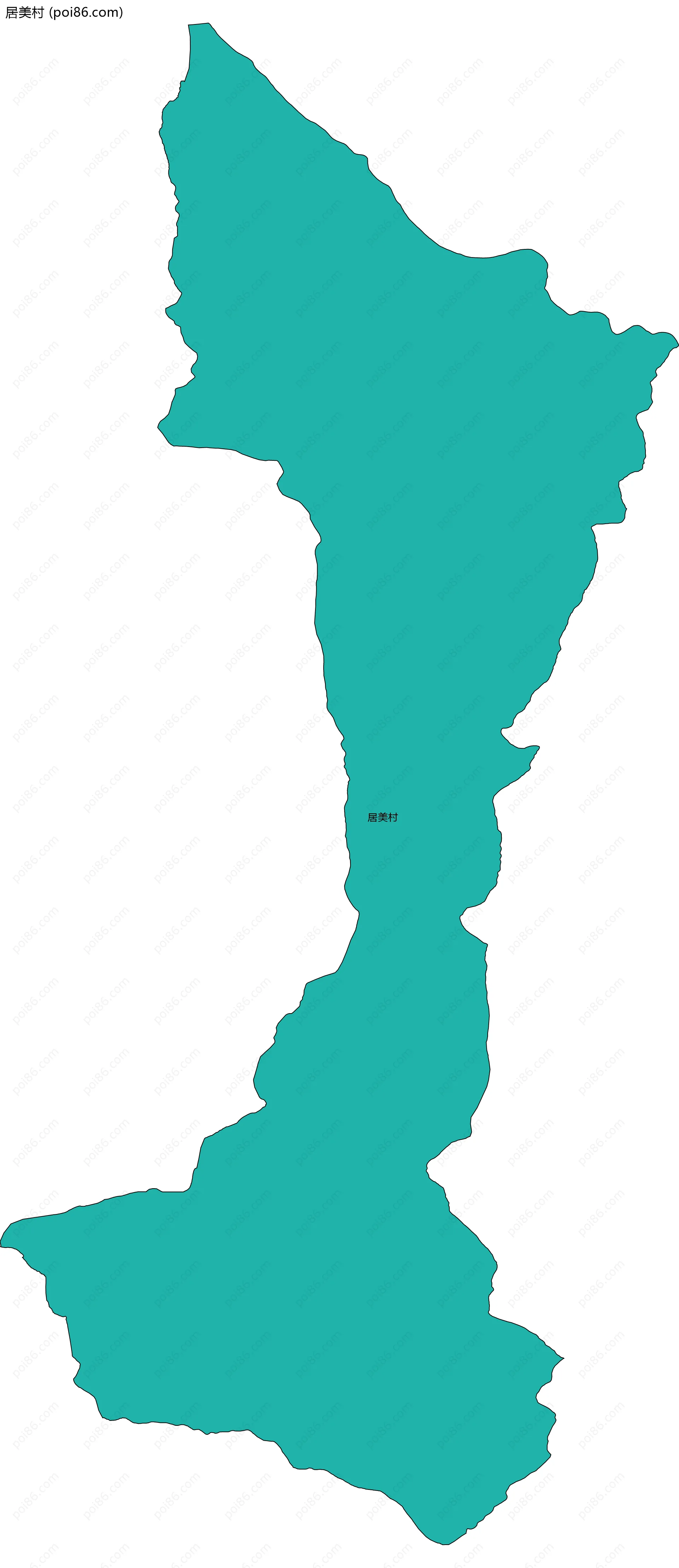 居美村边界地图