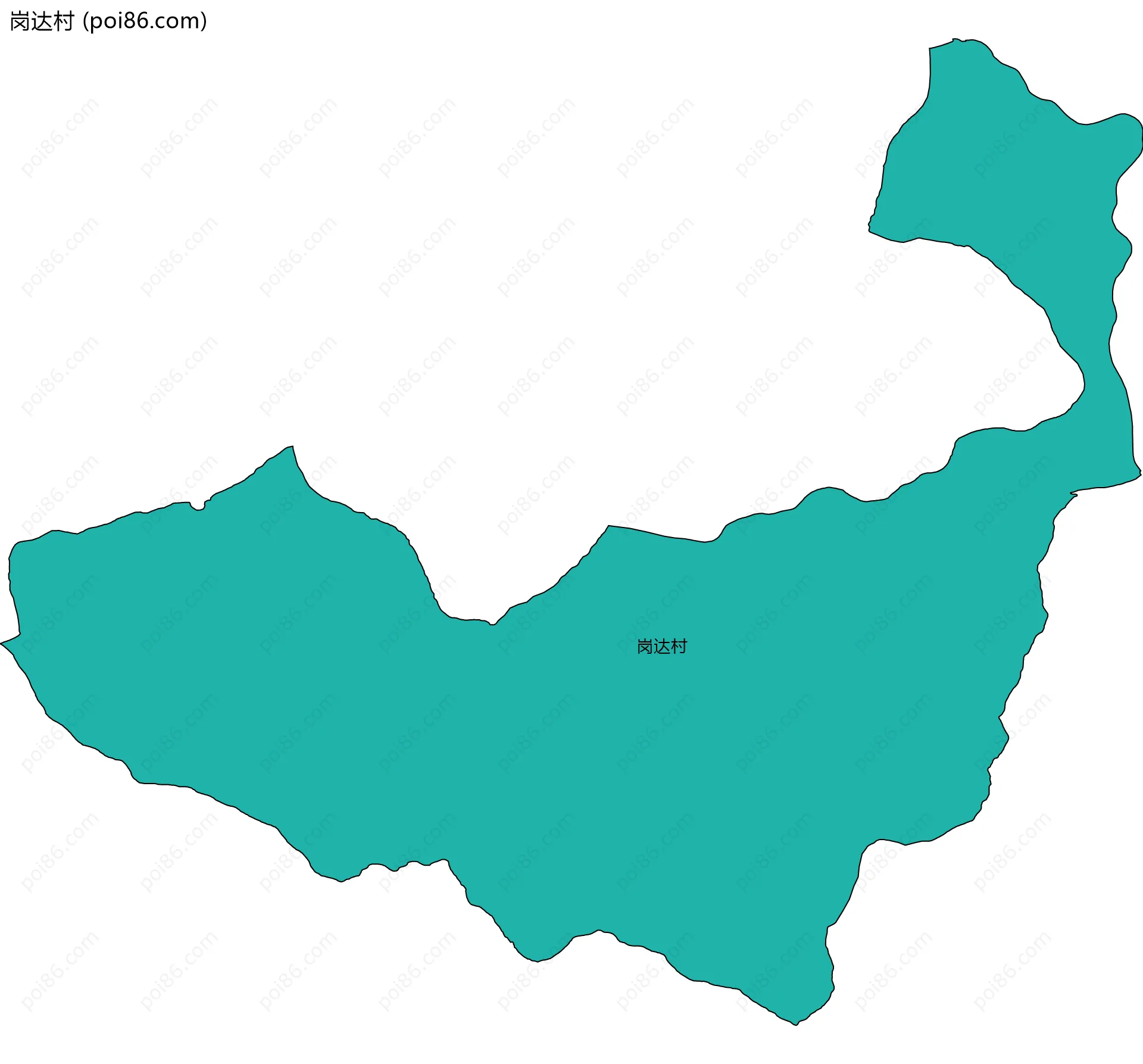 岗达村边界地图