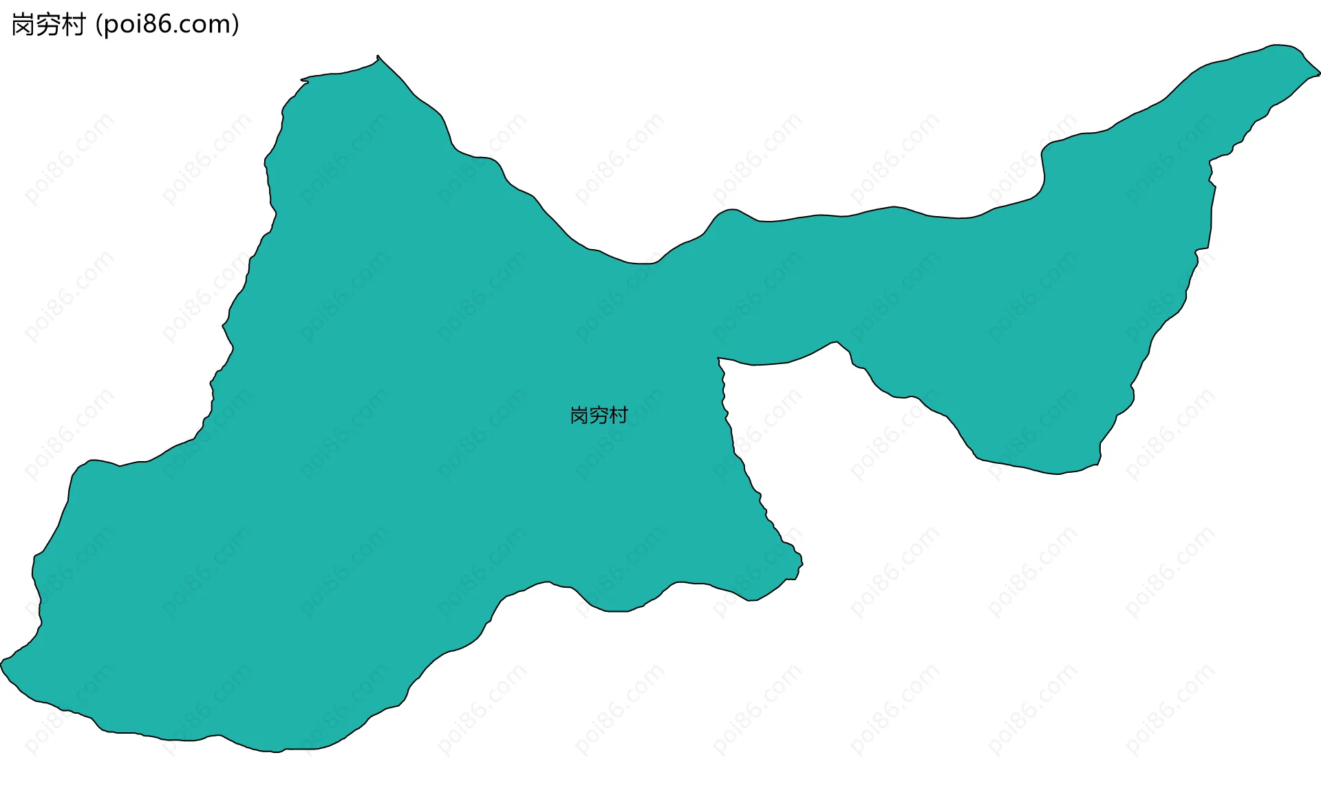 岗穷村边界地图