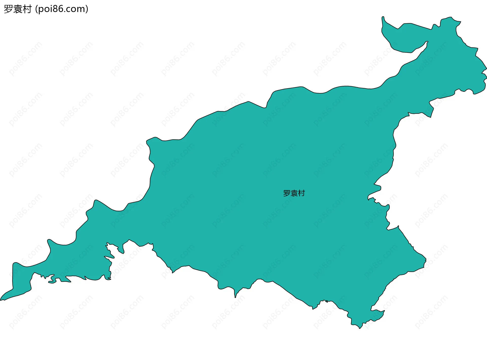 罗袁村边界地图