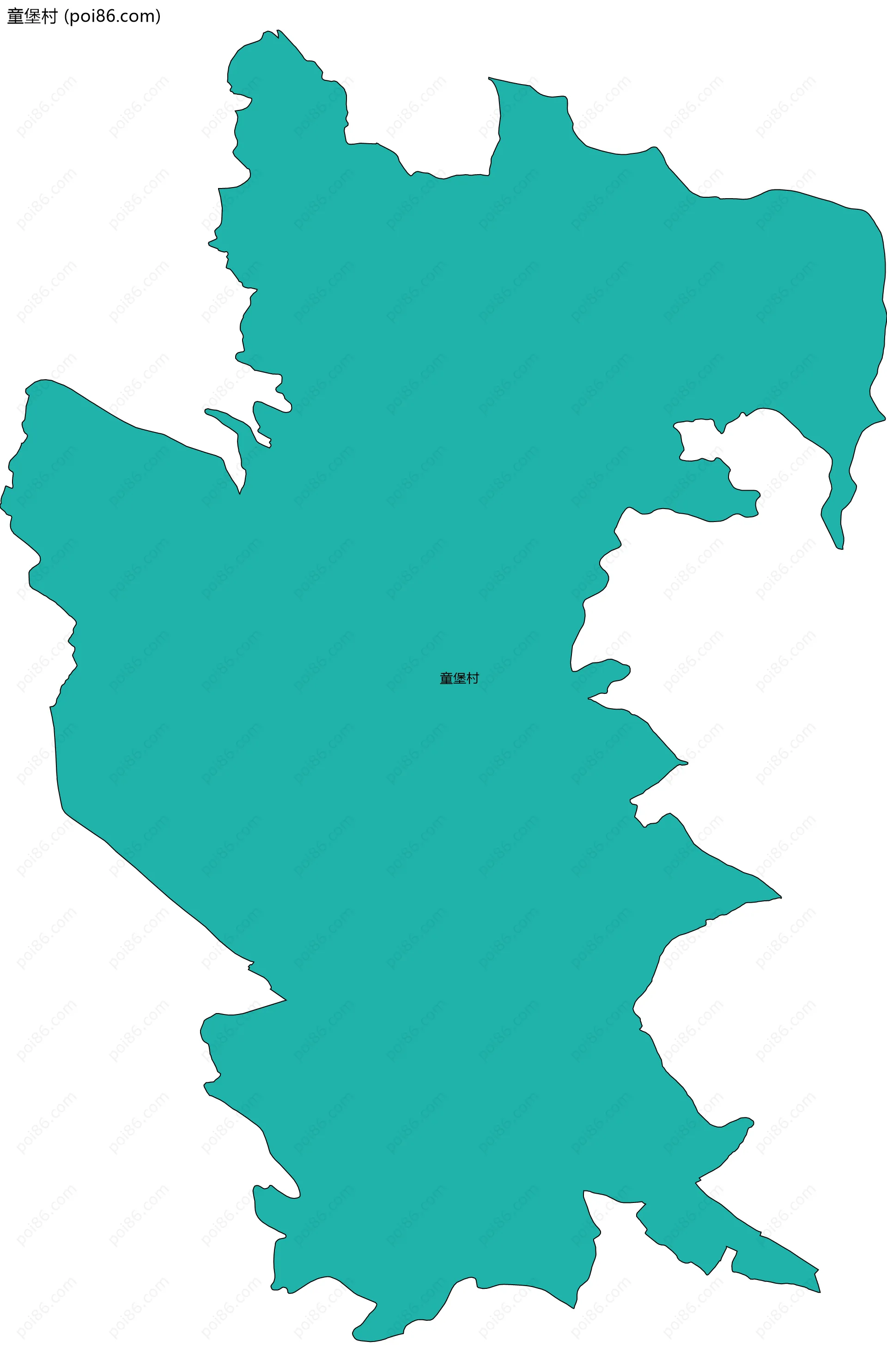 童堡村边界地图