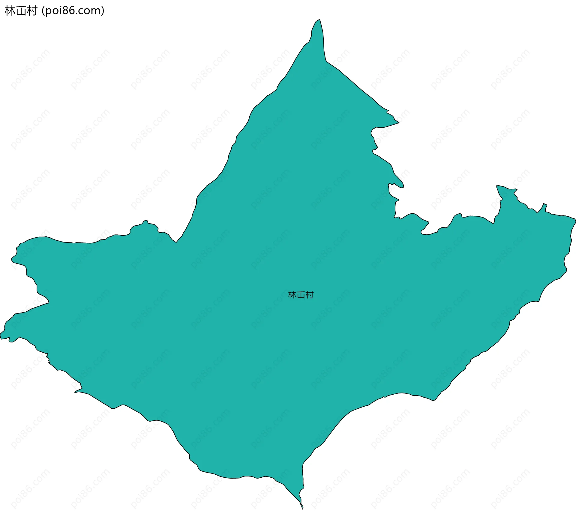 林屲村边界地图