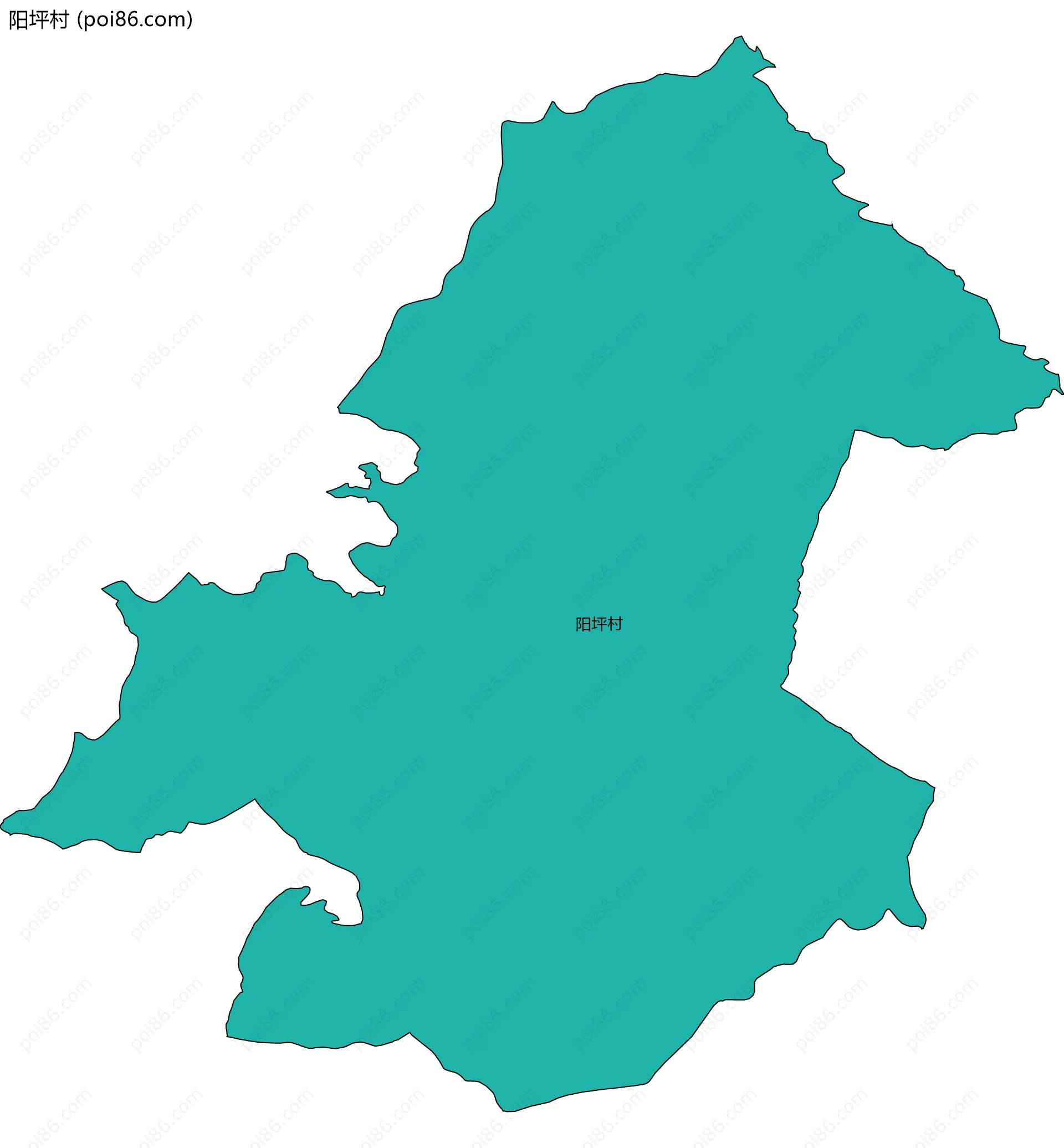 阳坪村边界地图