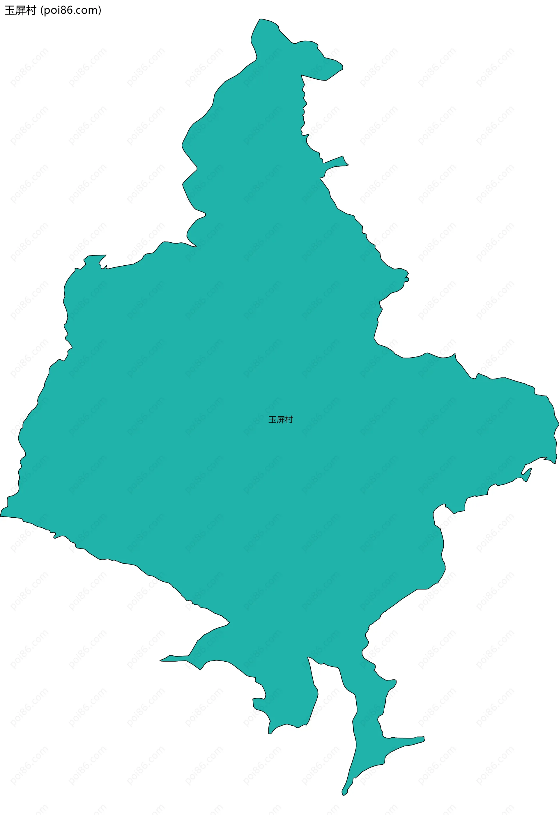 玉屏村边界地图