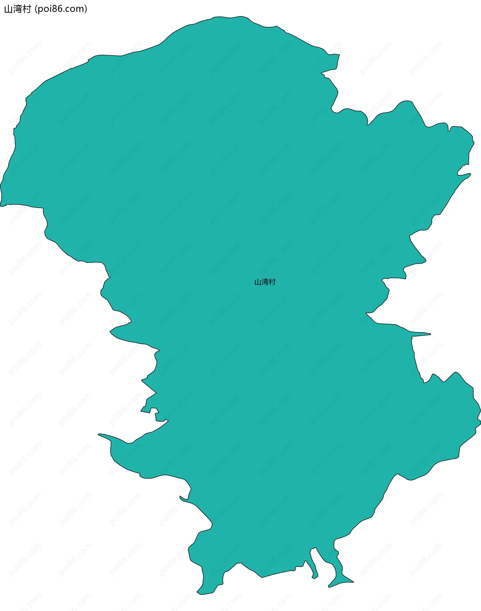 山湾村边界地图