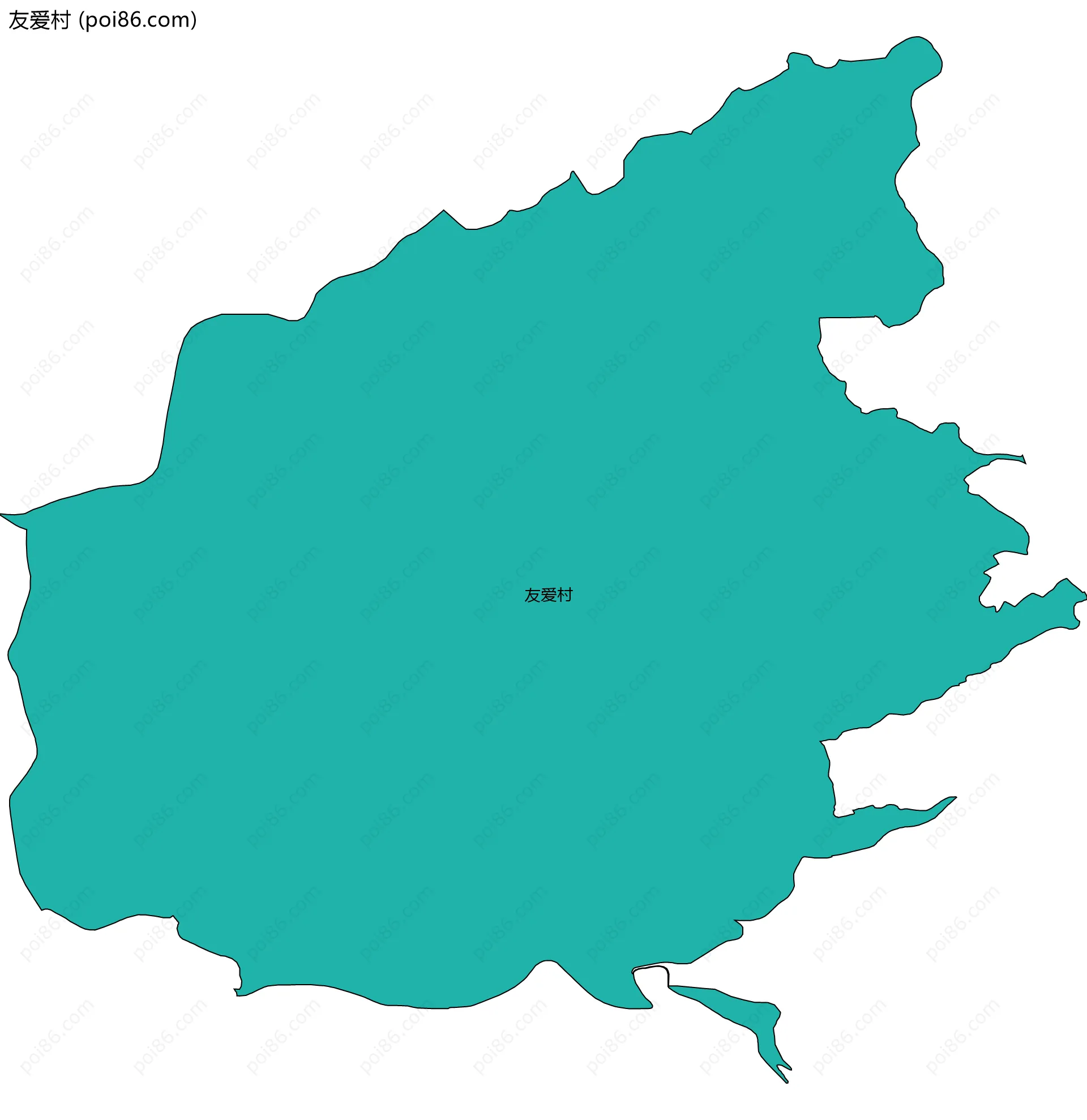友爱村边界地图