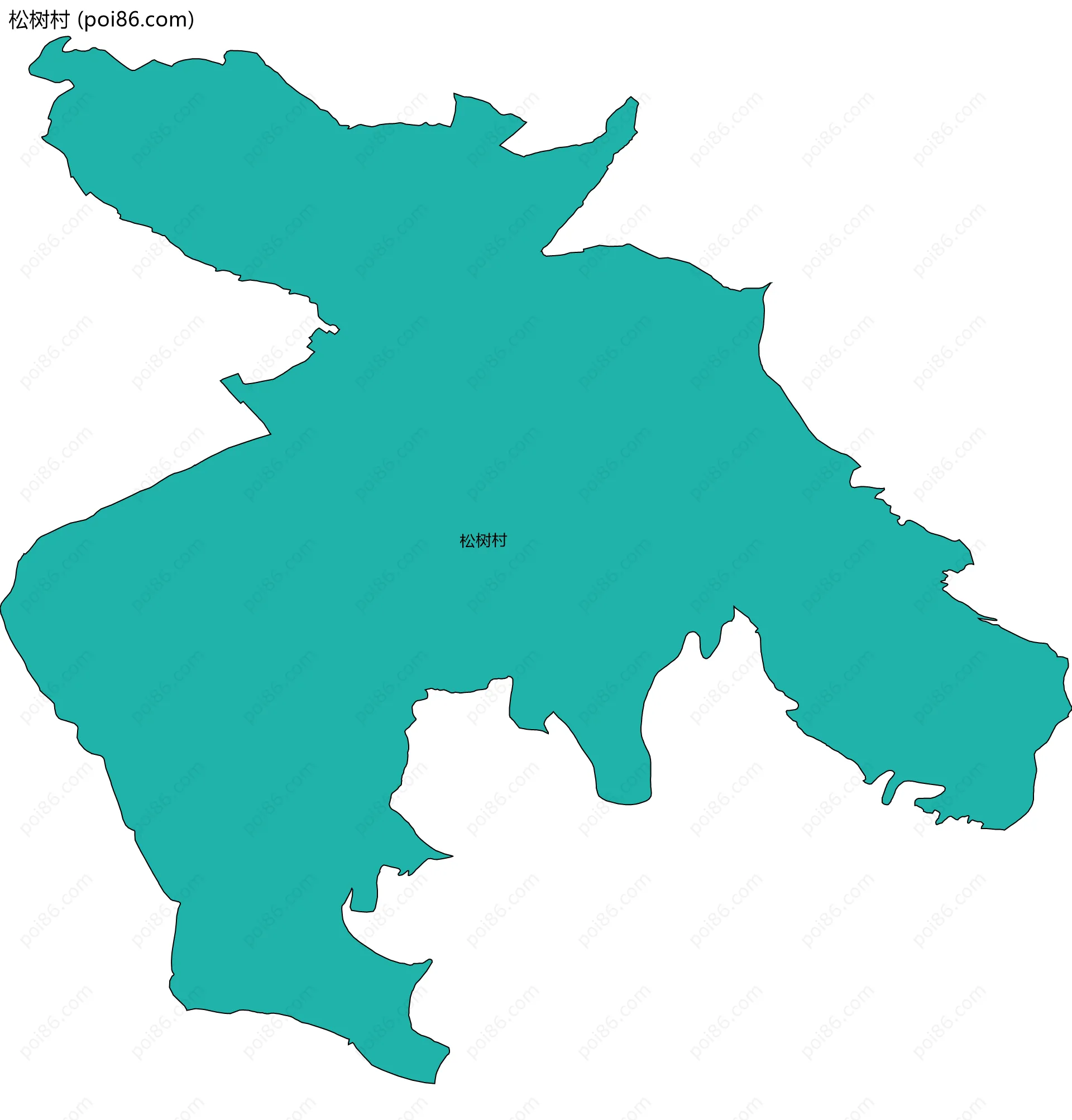 松树村边界地图
