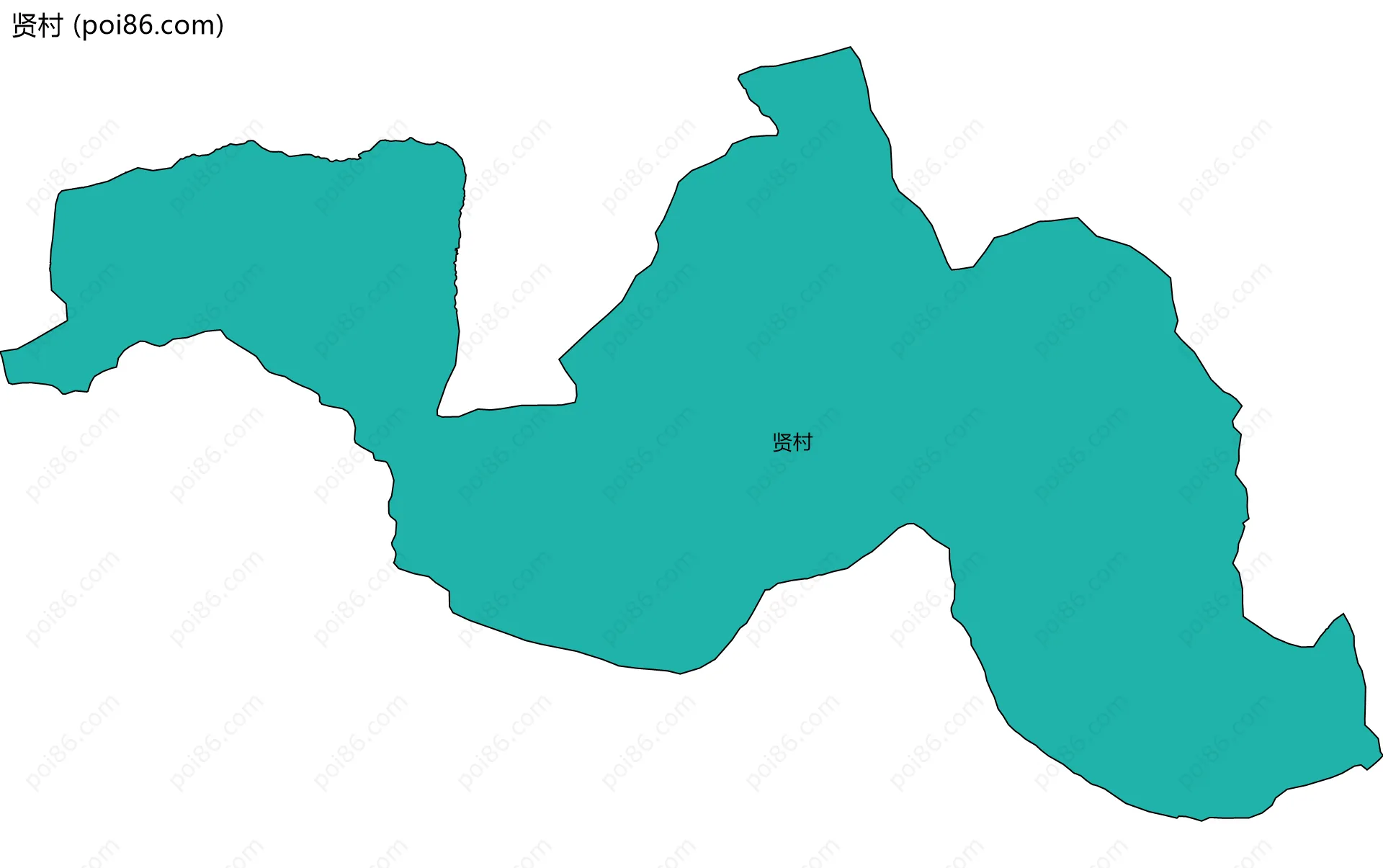 贤村边界地图