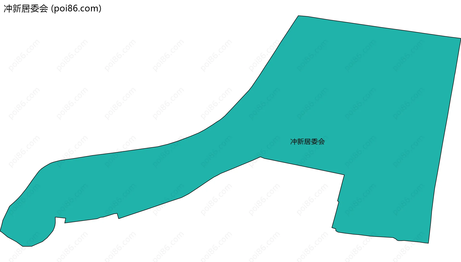 冲新居委会边界地图