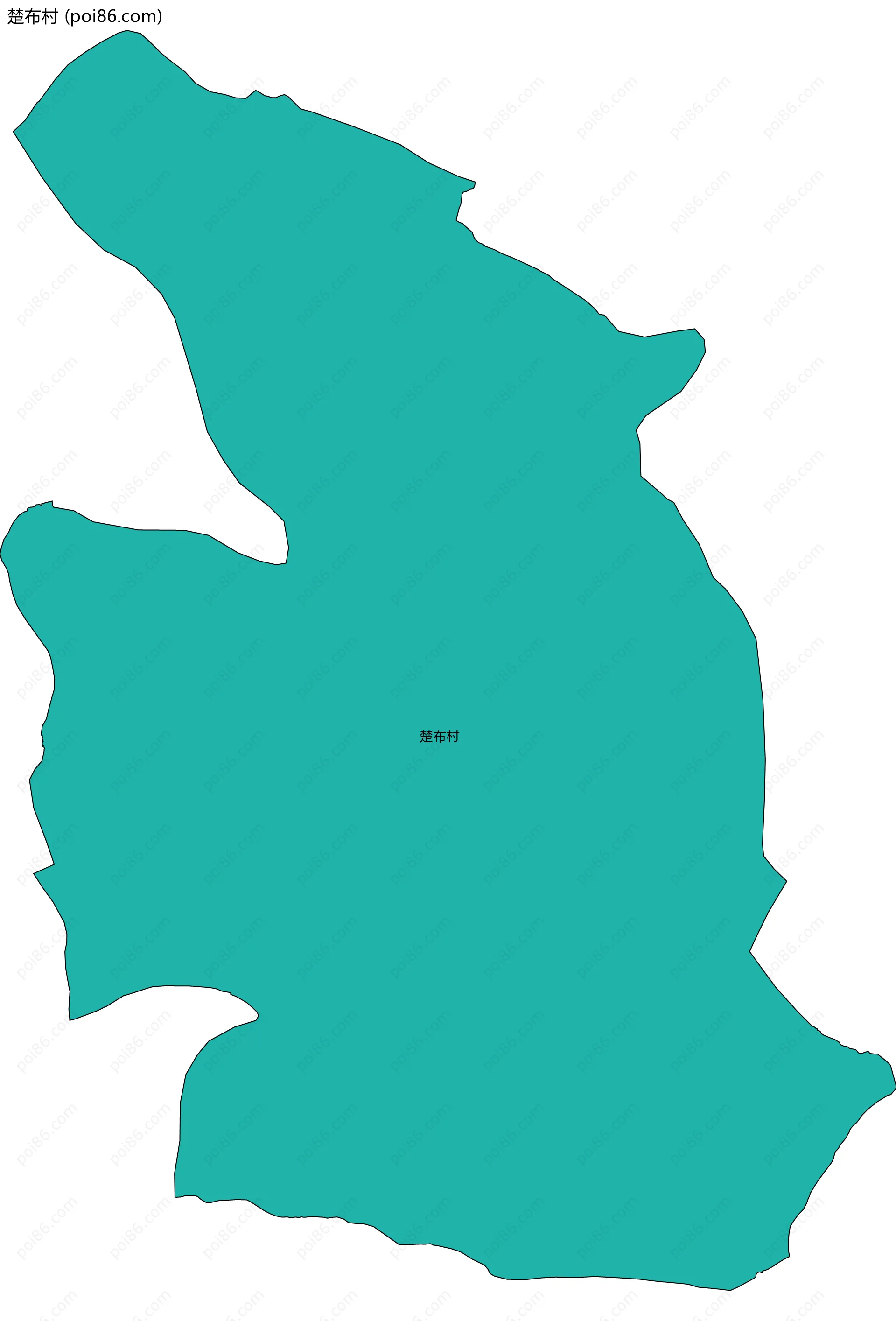 楚布村边界地图