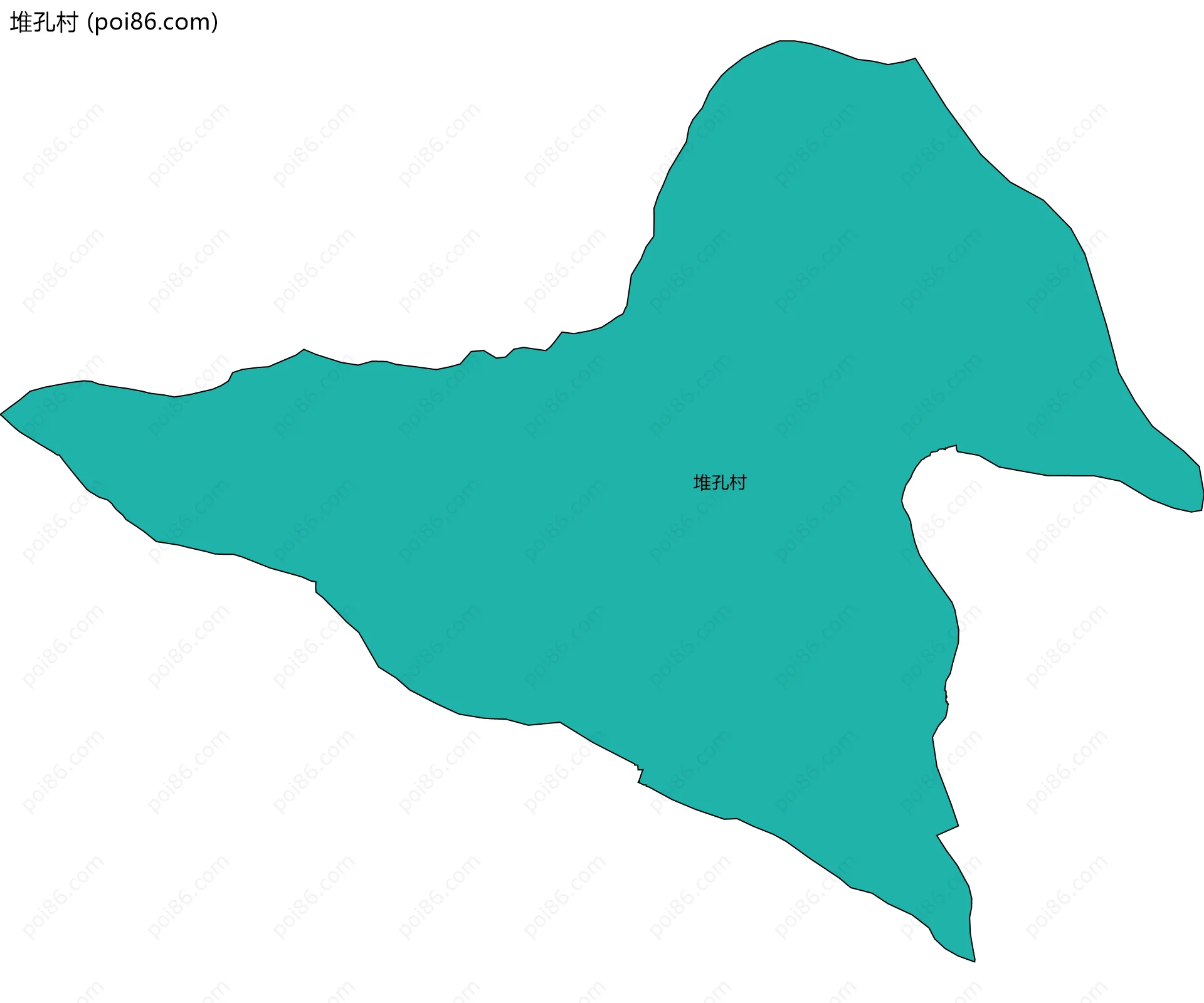 堆孔村边界地图