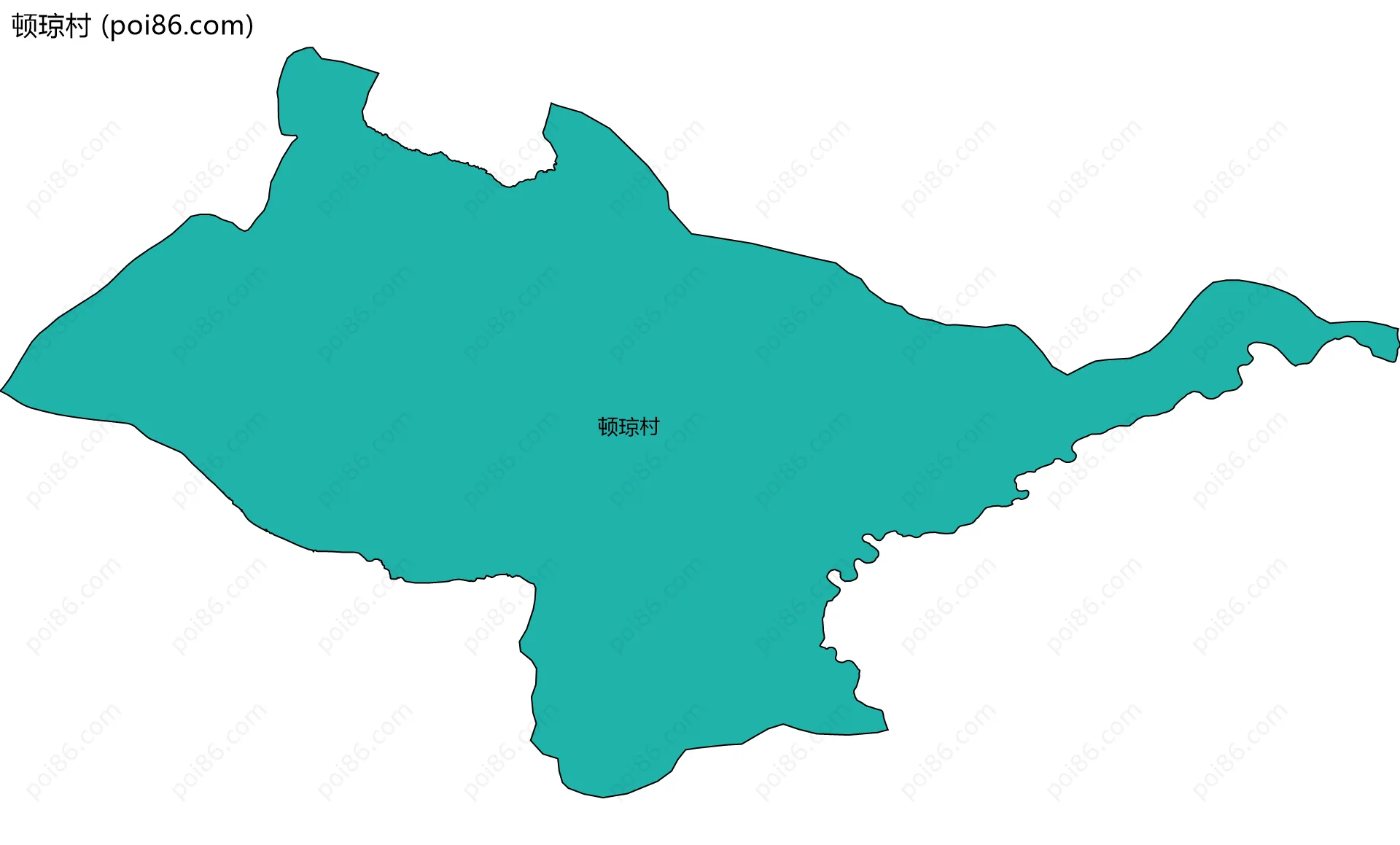 顿琼村边界地图